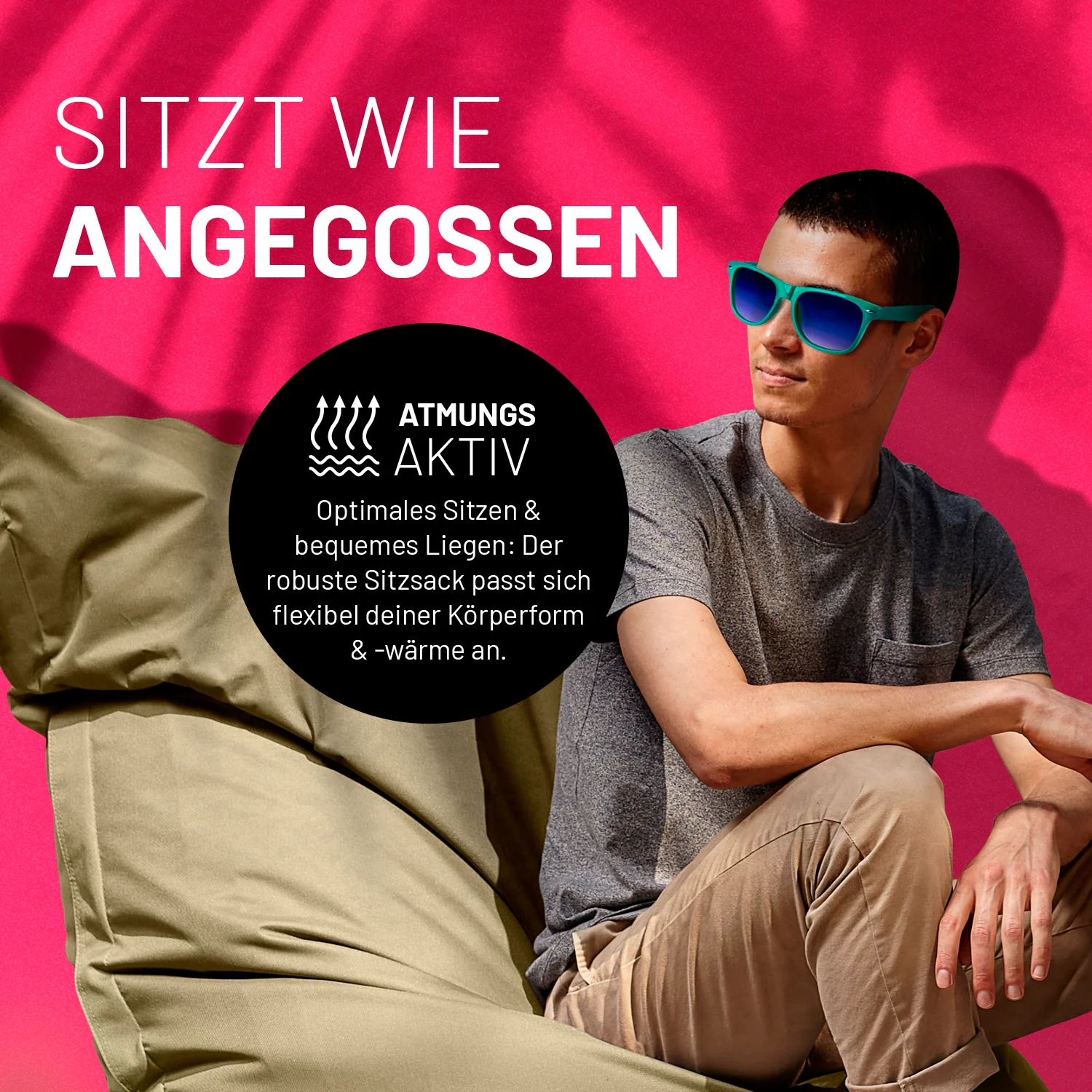 Sitzsack Classic XXL (380 L) - indoor & outdoor - Beige - Image 7
