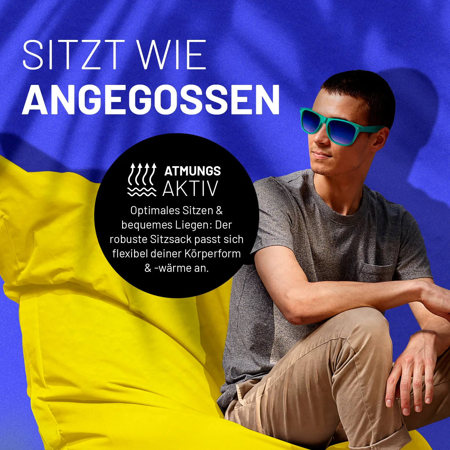Sitzsack Classic XXL (380 L) - indoor & outdoor - Gelb - Image 6