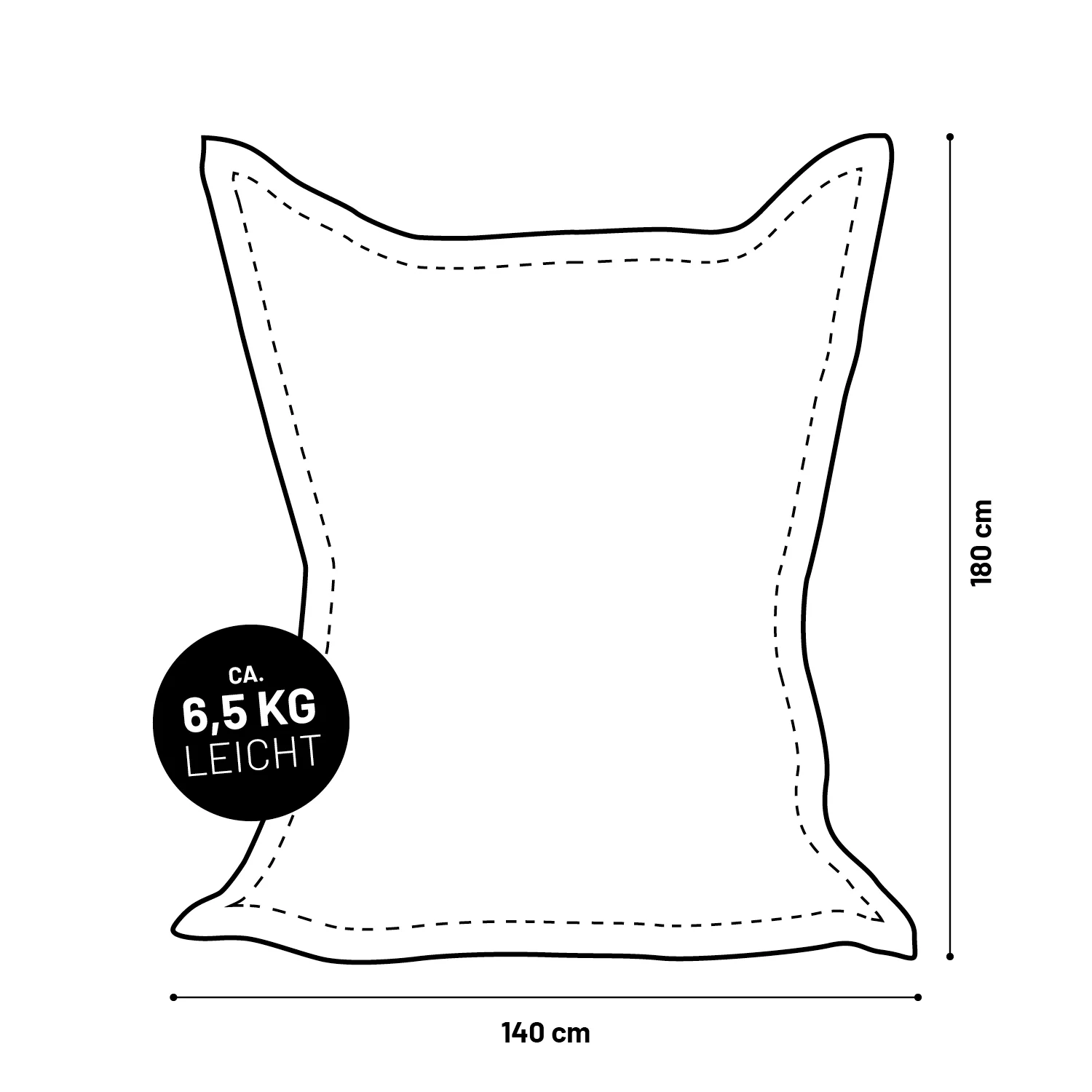 Sitzsack Classic XXL (380 L) - indoor & outdoor - Gelb - Image 9
