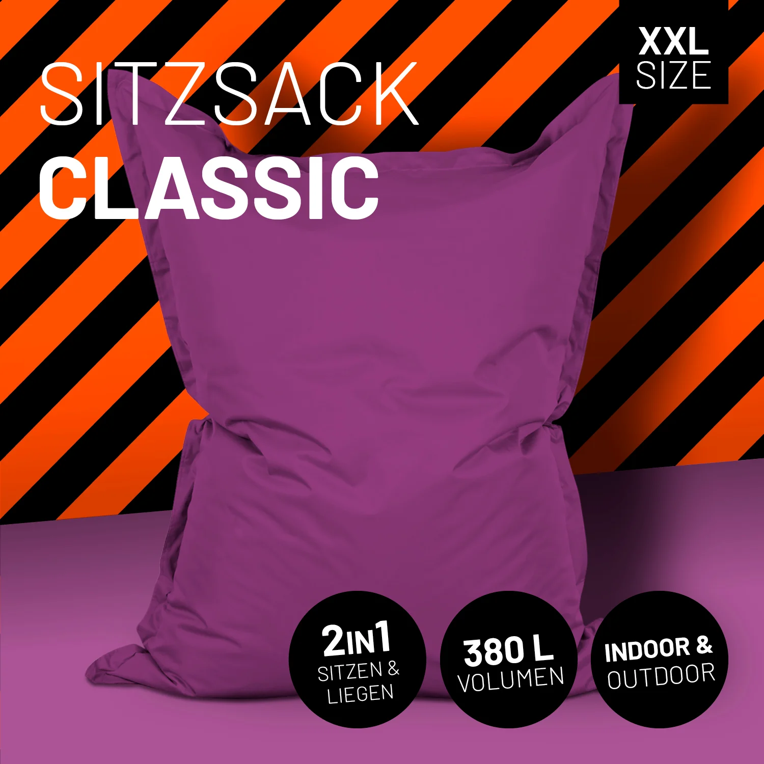 Sitzsack Classic XXL (380 L) - indoor - & outdoor - Lila - Image 2