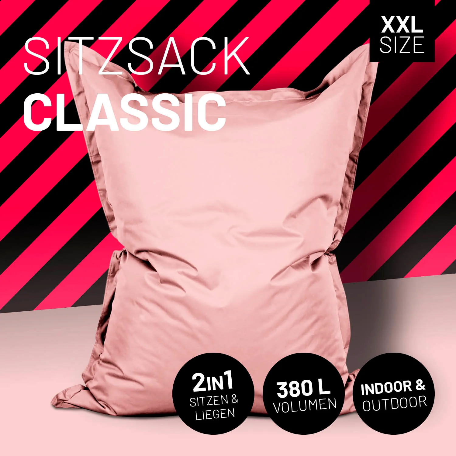 Sitzsack Classic XXL (380 L) - indoor & outdoor - Pastell Pink - Image 2