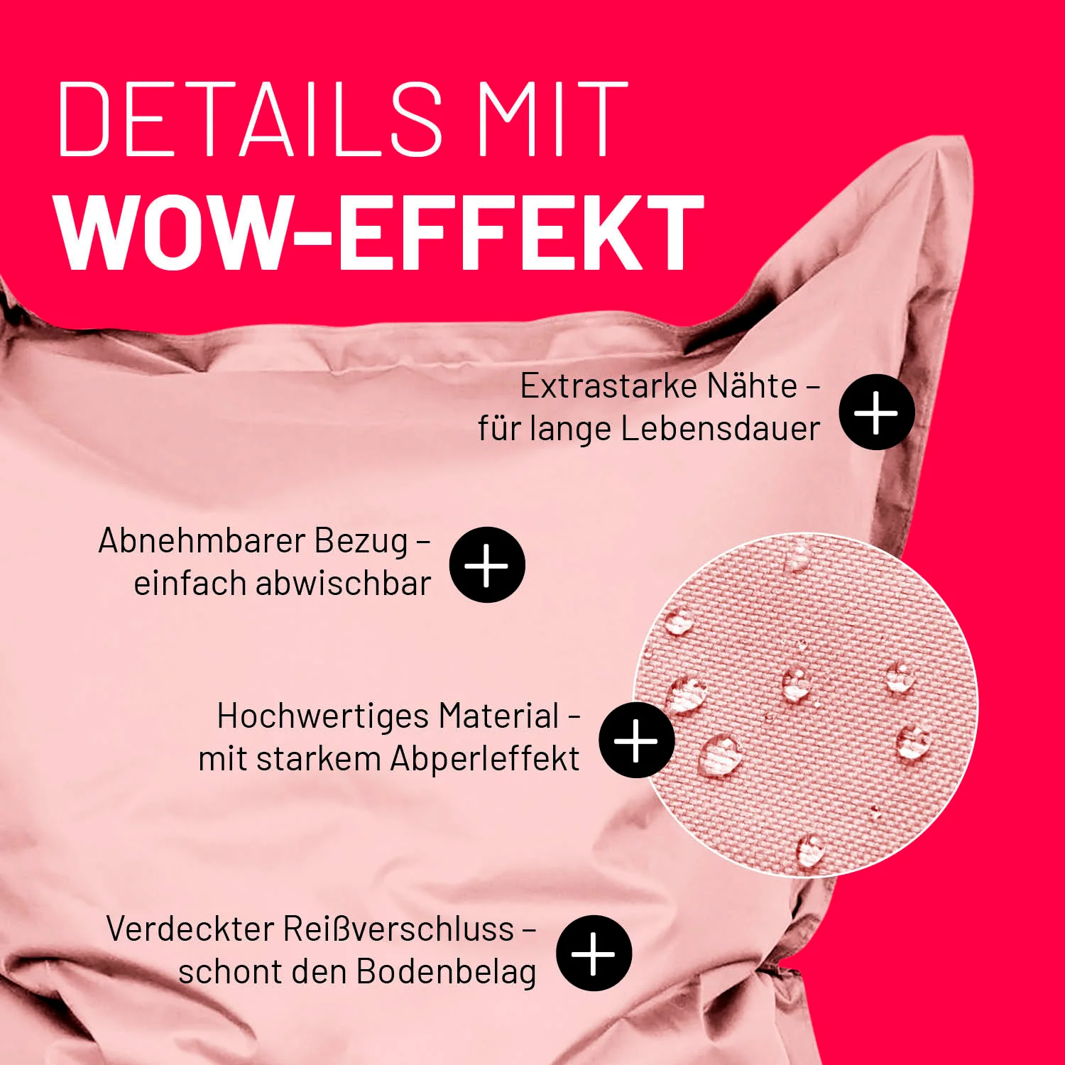 Sitzsack Classic XXL (380 L) - indoor & outdoor - Pastell Pink - Image 5