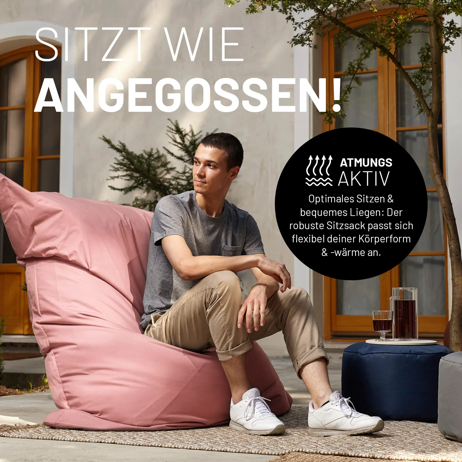 Sitzsack Classic XXL (380 L) - indoor & outdoor - Pastell Pink - Image 8