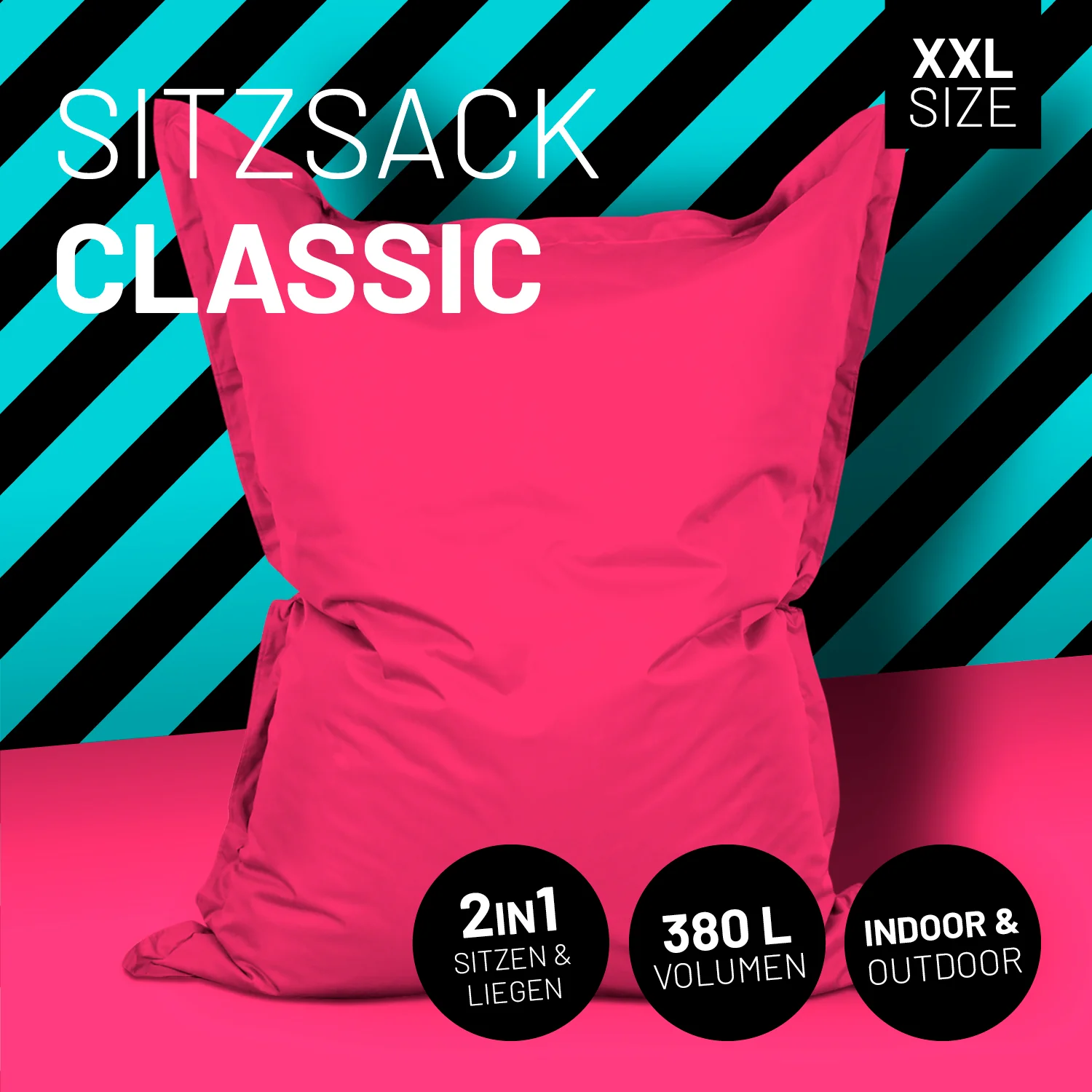 Sitzsack Classic XXL (380 L) - indoor & outdoor - Pink - Image 2