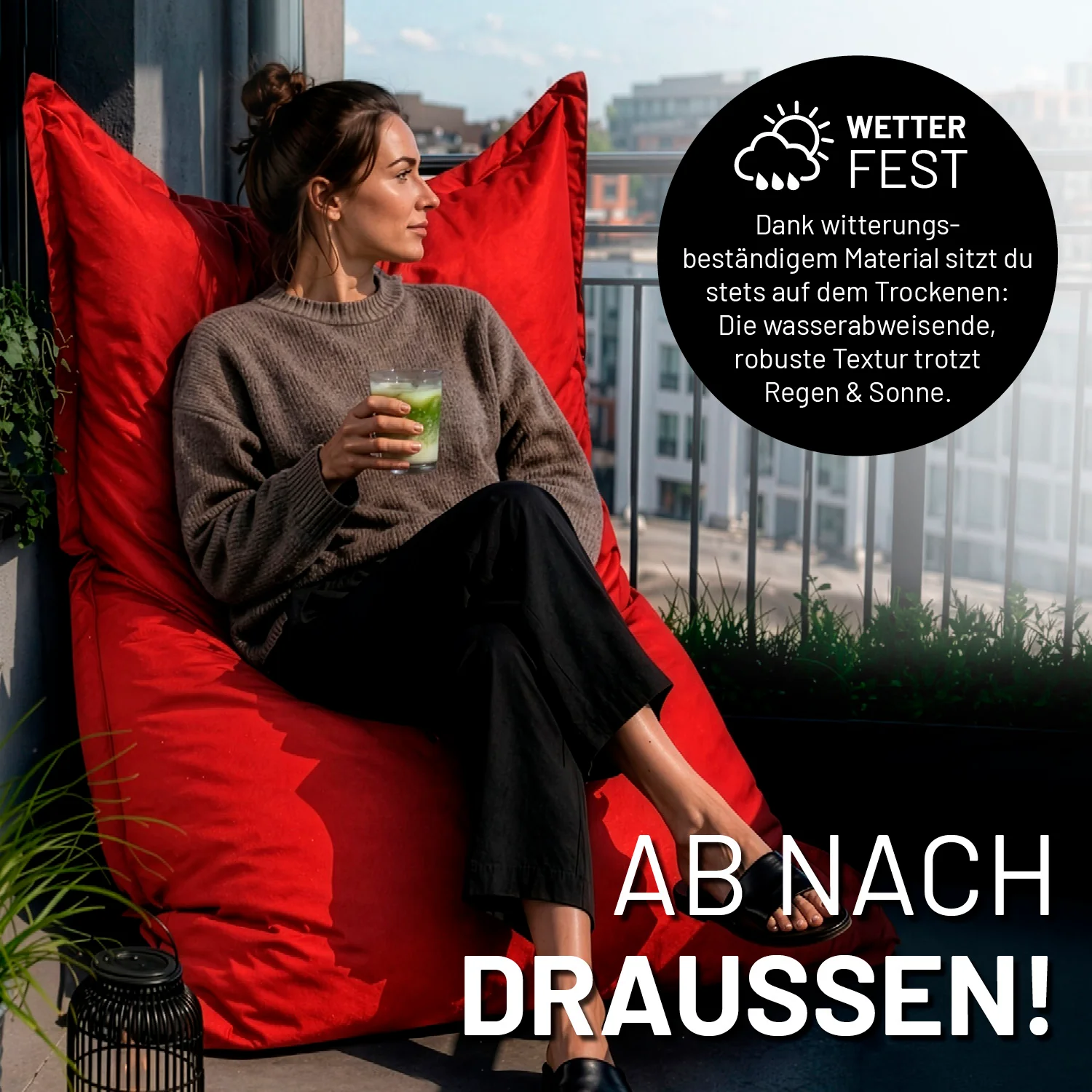 Sitzsack Classic XXL (380 L) - indoor & outdoor - Rot - Image 6