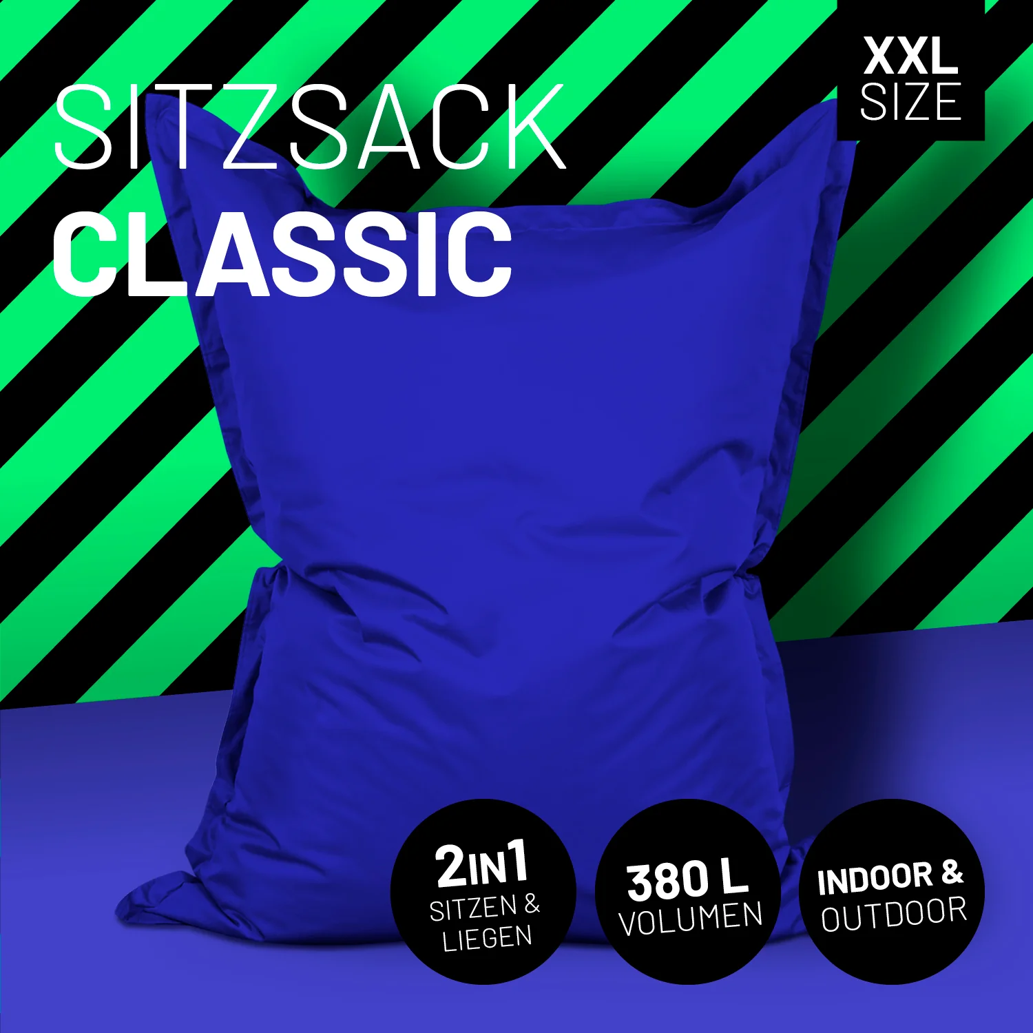 Sitzsack Classic XXL (380 L) - indoor & outdoor - Royalblau - Image 2