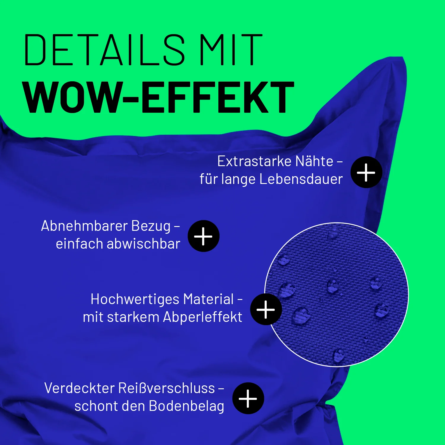 Sitzsack Classic XXL (380 L) - indoor & outdoor - Royalblau - Image 5