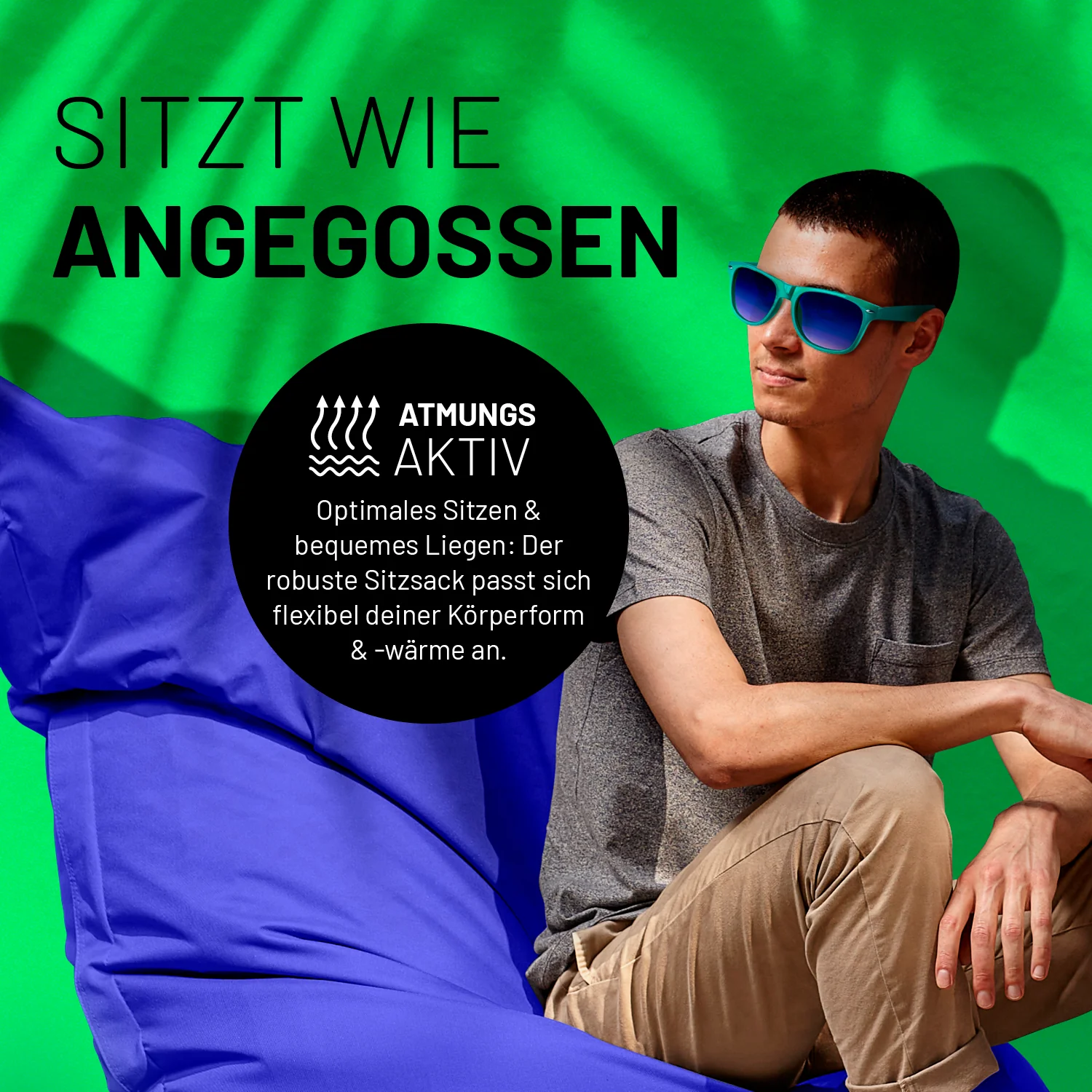 Sitzsack Classic XXL (380 L) - indoor & outdoor - Royalblau - Image 7