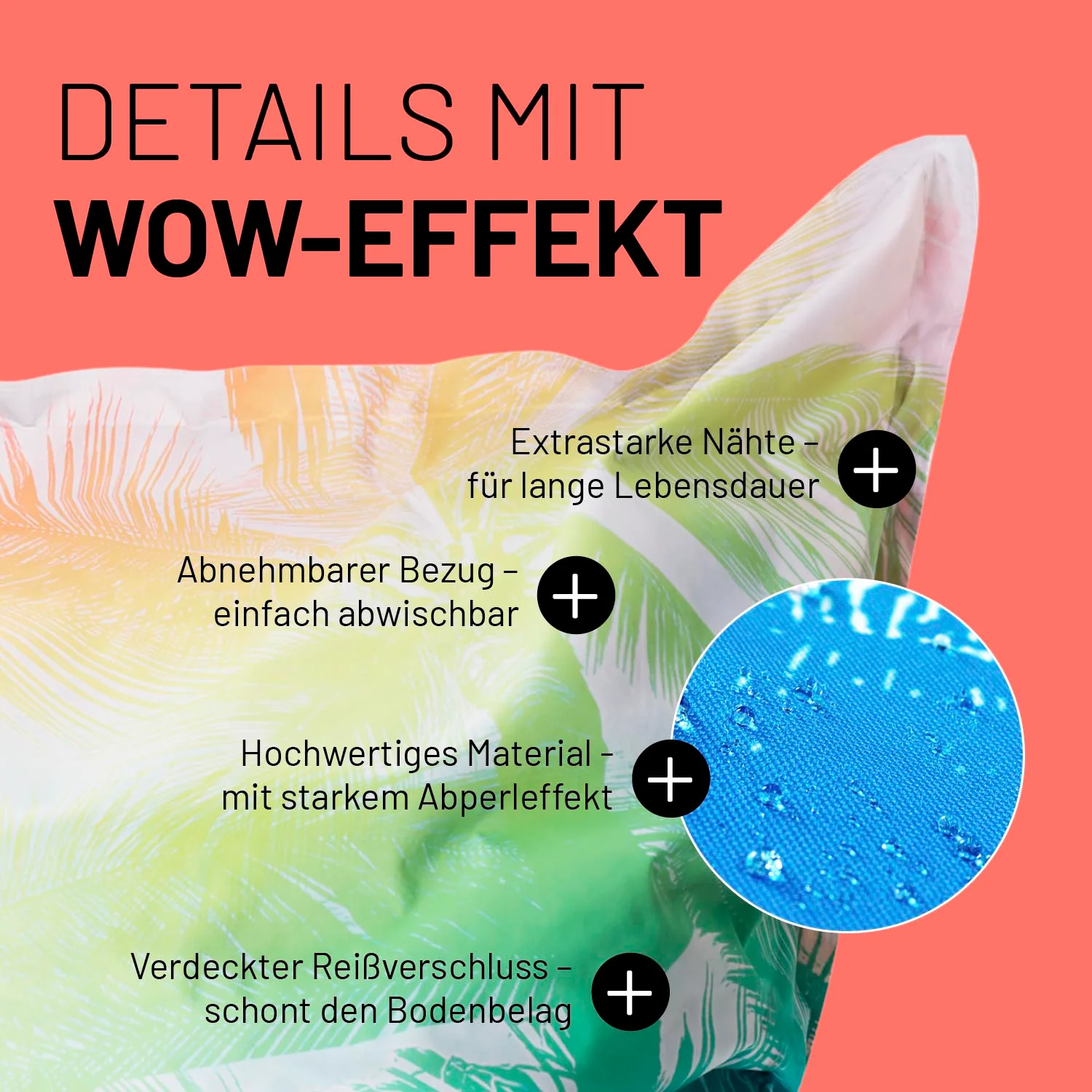 Sitzsack Classic XXL (380 L) - indoor & outdoor - Special Edition Tropical Regenbogen - Image 5