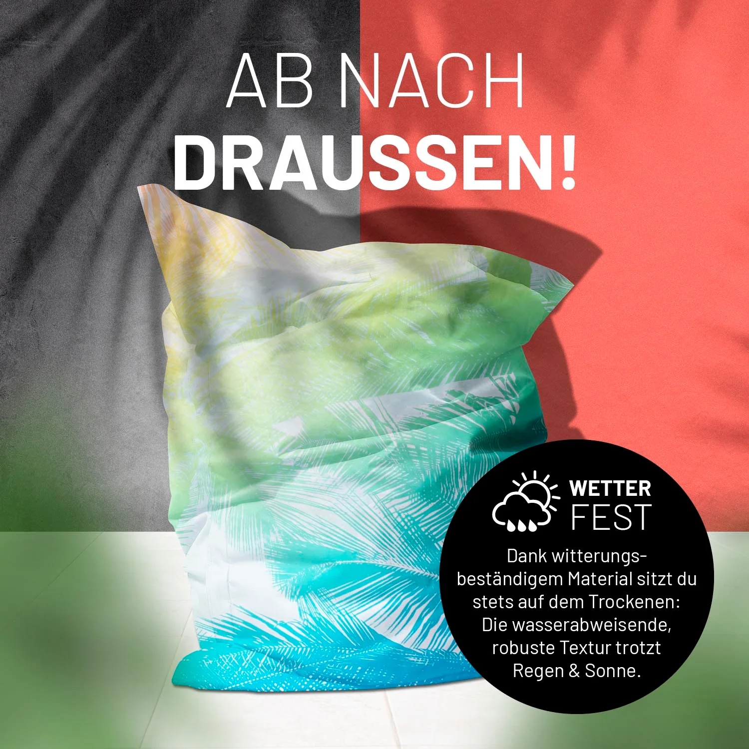 Sitzsack Classic XXL (380 L) - indoor & outdoor - Special Edition Tropical Regenbogen - Image 6