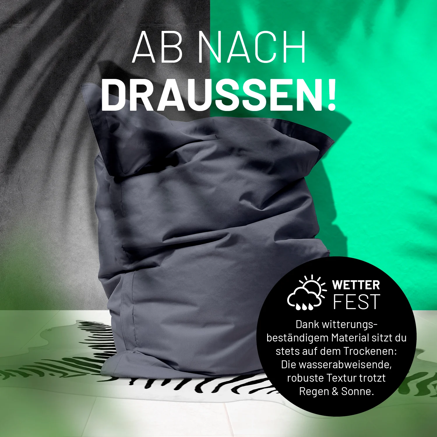 Sitzsack Classic XXL (380 L) - indoor & outdoor - Stahlgrau - Image 6