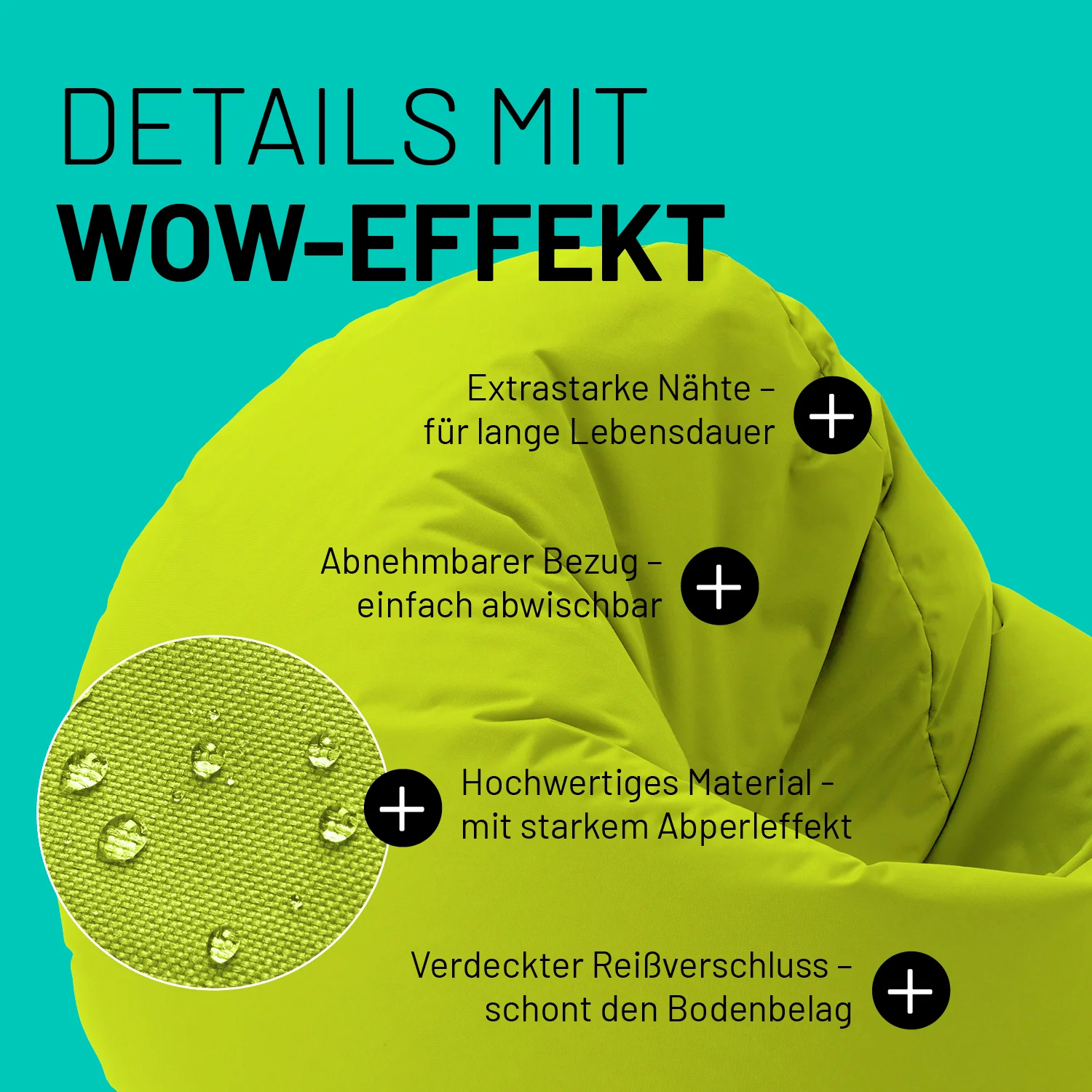 Sitzsack Drops (300 L) - indoor & outdoor - Apfelgrün - Image 5