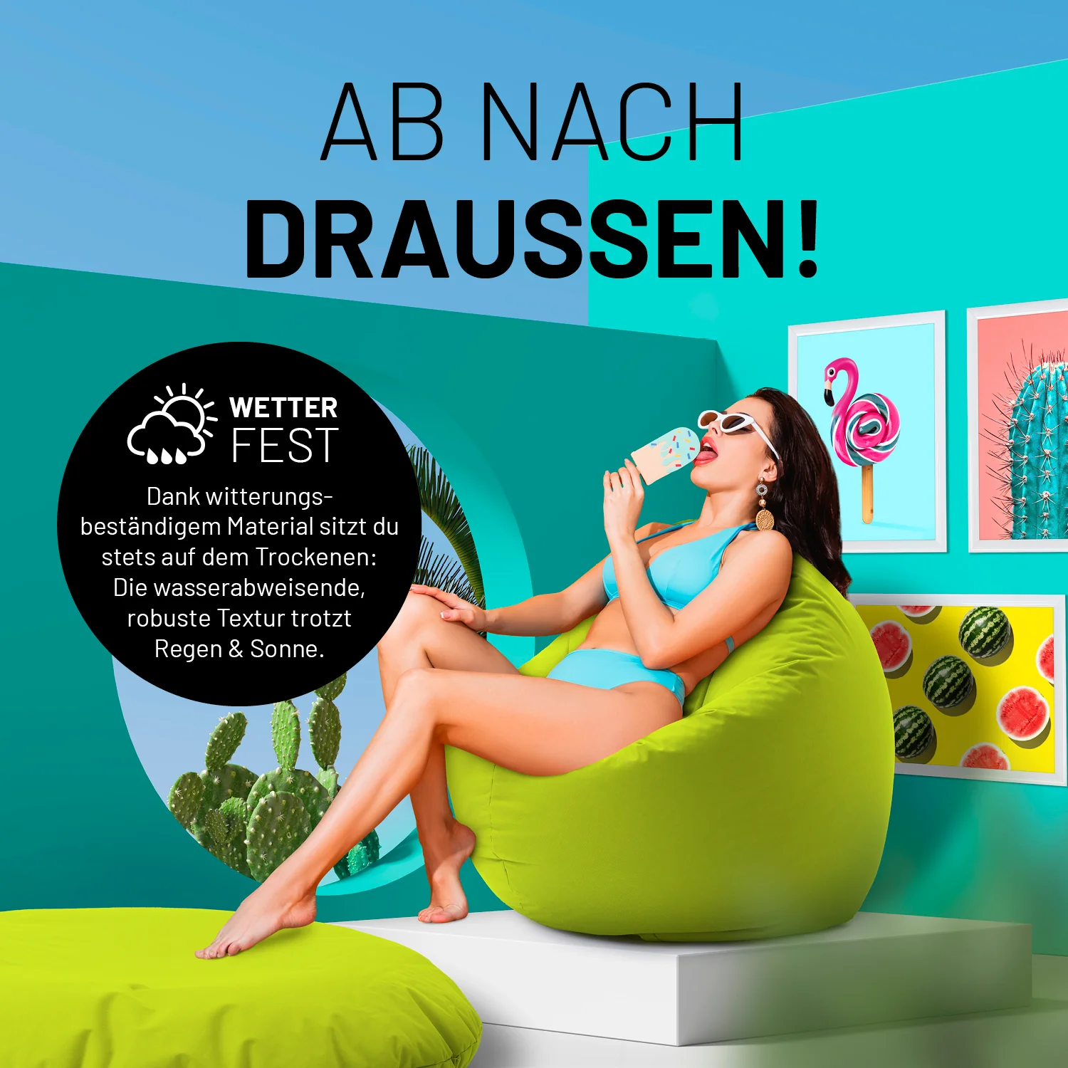 Sitzsack Drops (300 L) - indoor & outdoor - Apfelgrün - Image 6