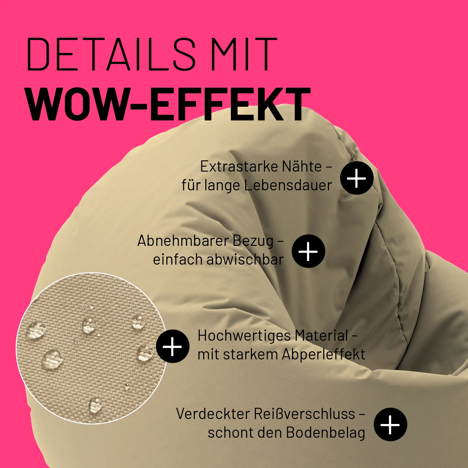 Sitzsack Drops (300 L) - indoor & outdoor - Beige - Image 5