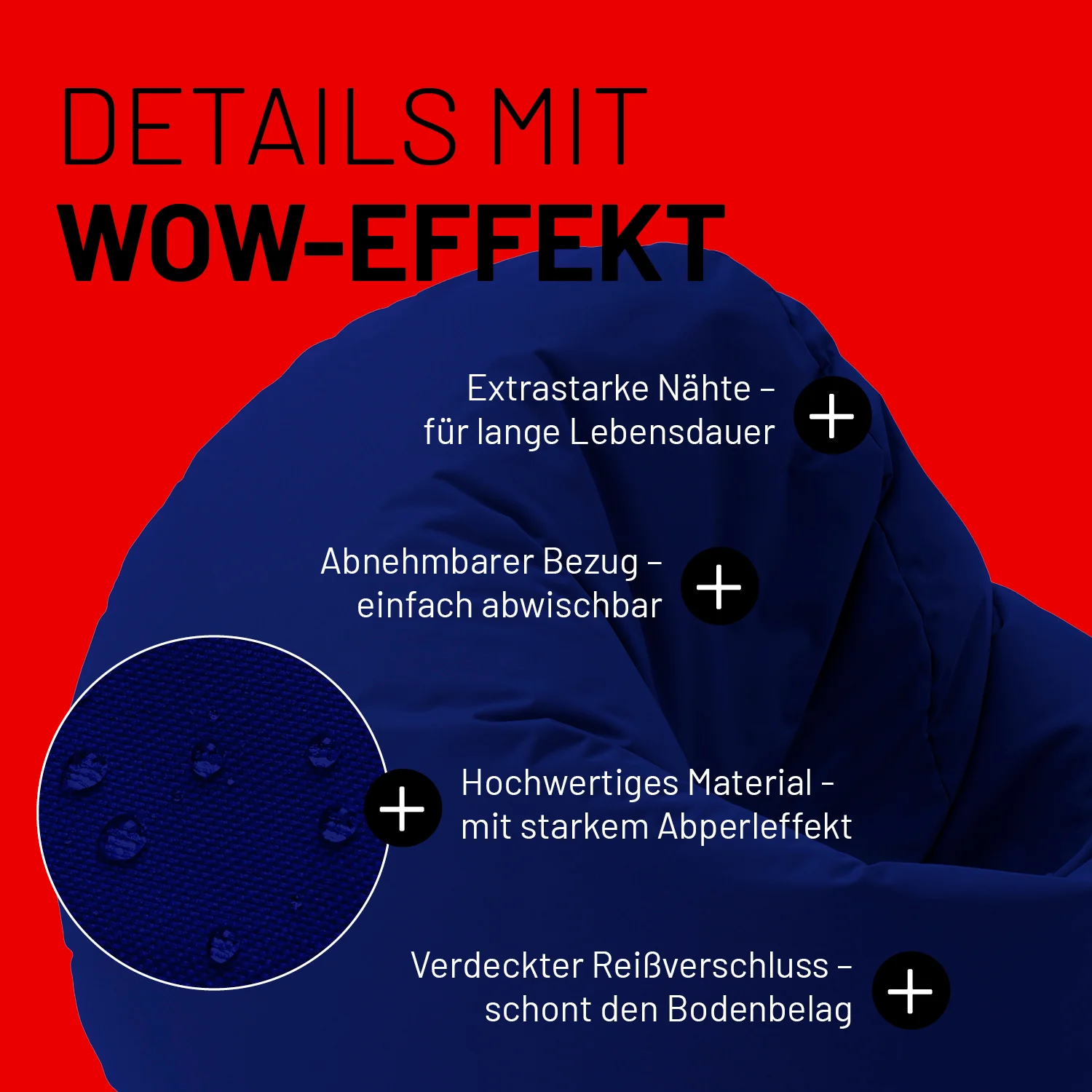 Sitzsack Drops (300 L) - indoor & outdoor - Dunkelblau - Image 5