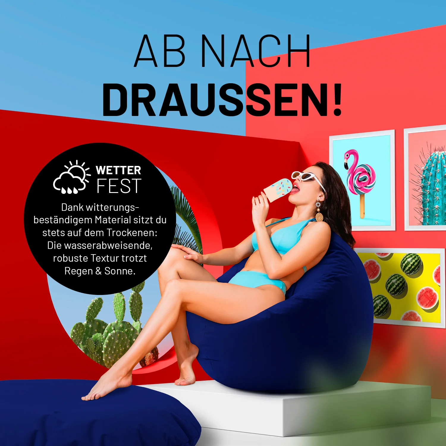 Sitzsack Drops (300 L) - indoor & outdoor - Dunkelblau - Image 6