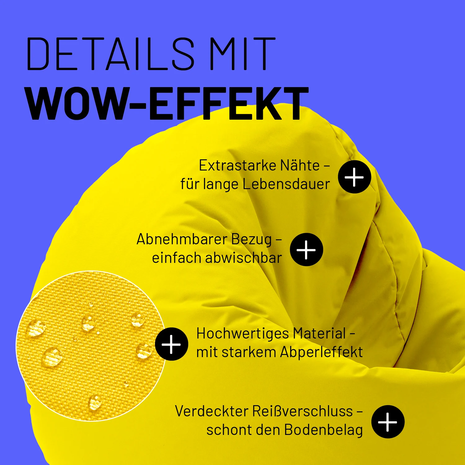 Sitzsack Drops (300 L) - indoor & outdoor - Gelb - Image 5