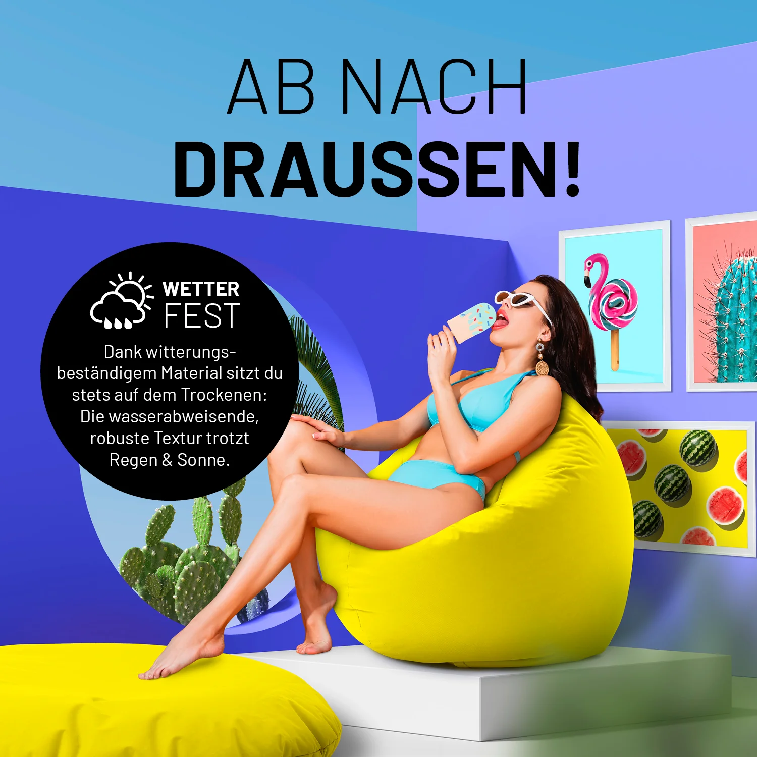 Sitzsack Drops (300 L) - indoor & outdoor - Gelb - Image 6