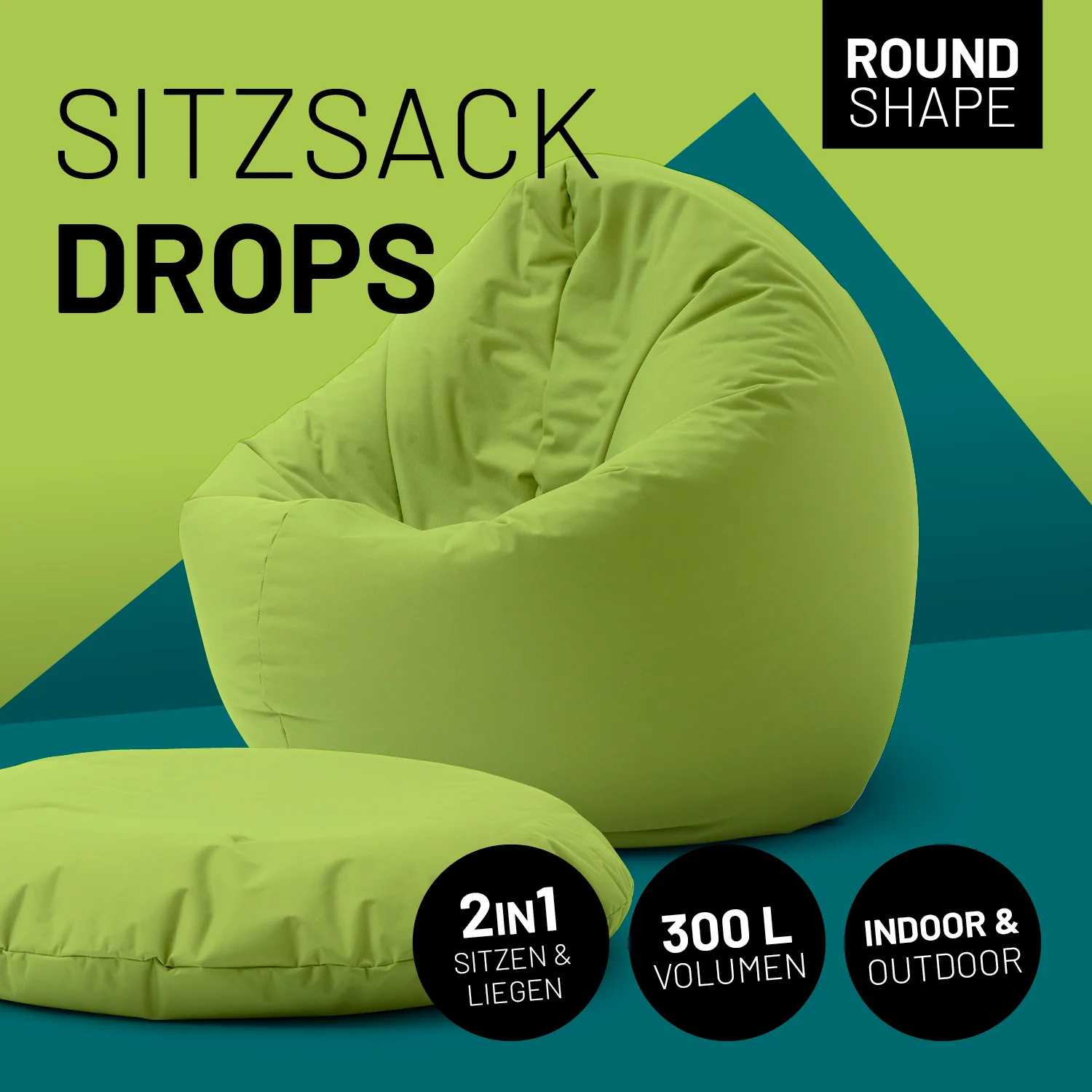 Sitzsack Drops (300 L) - indoor & outdoor - Grün - Image 2