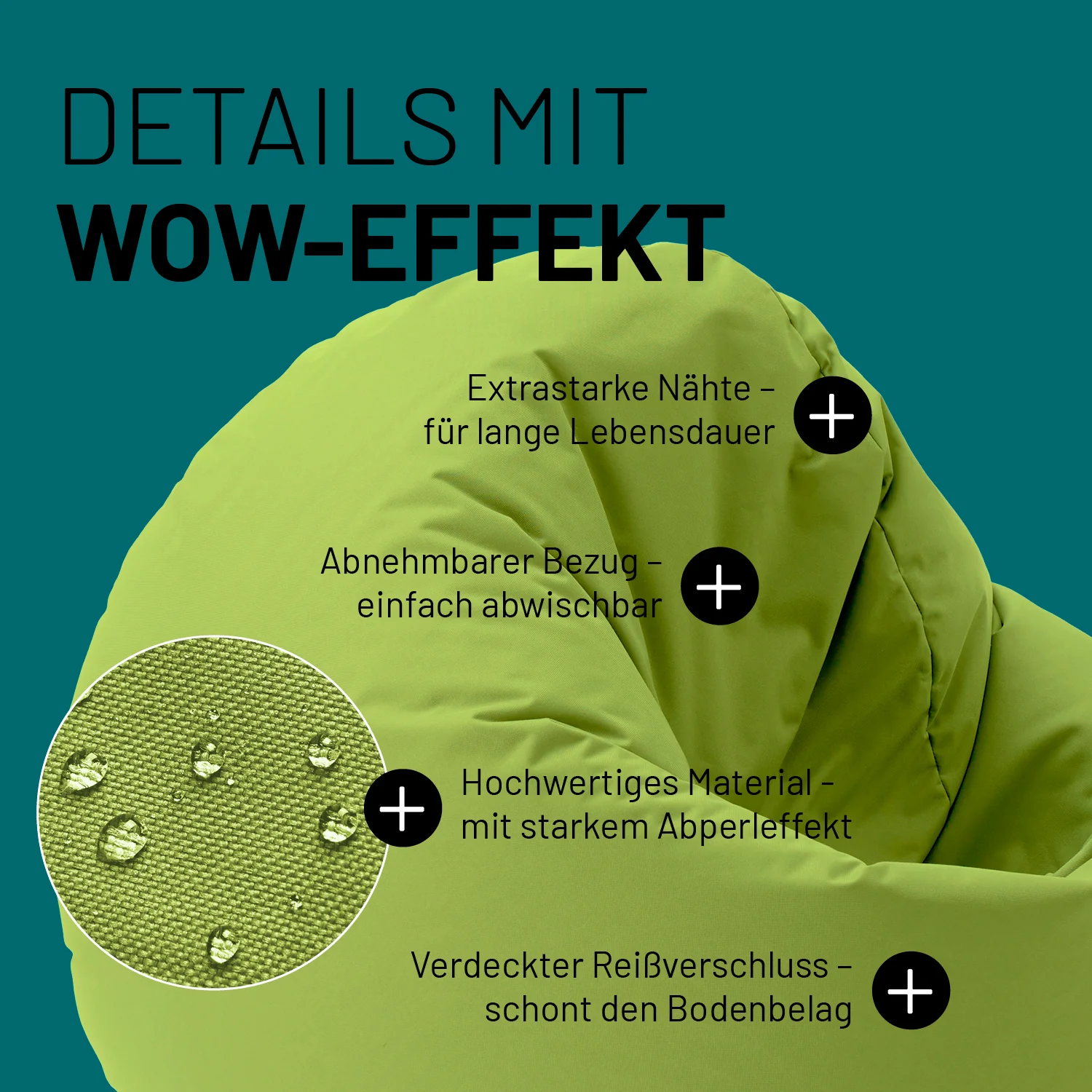 Sitzsack Drops (300 L) - indoor & outdoor - Grün - Image 5