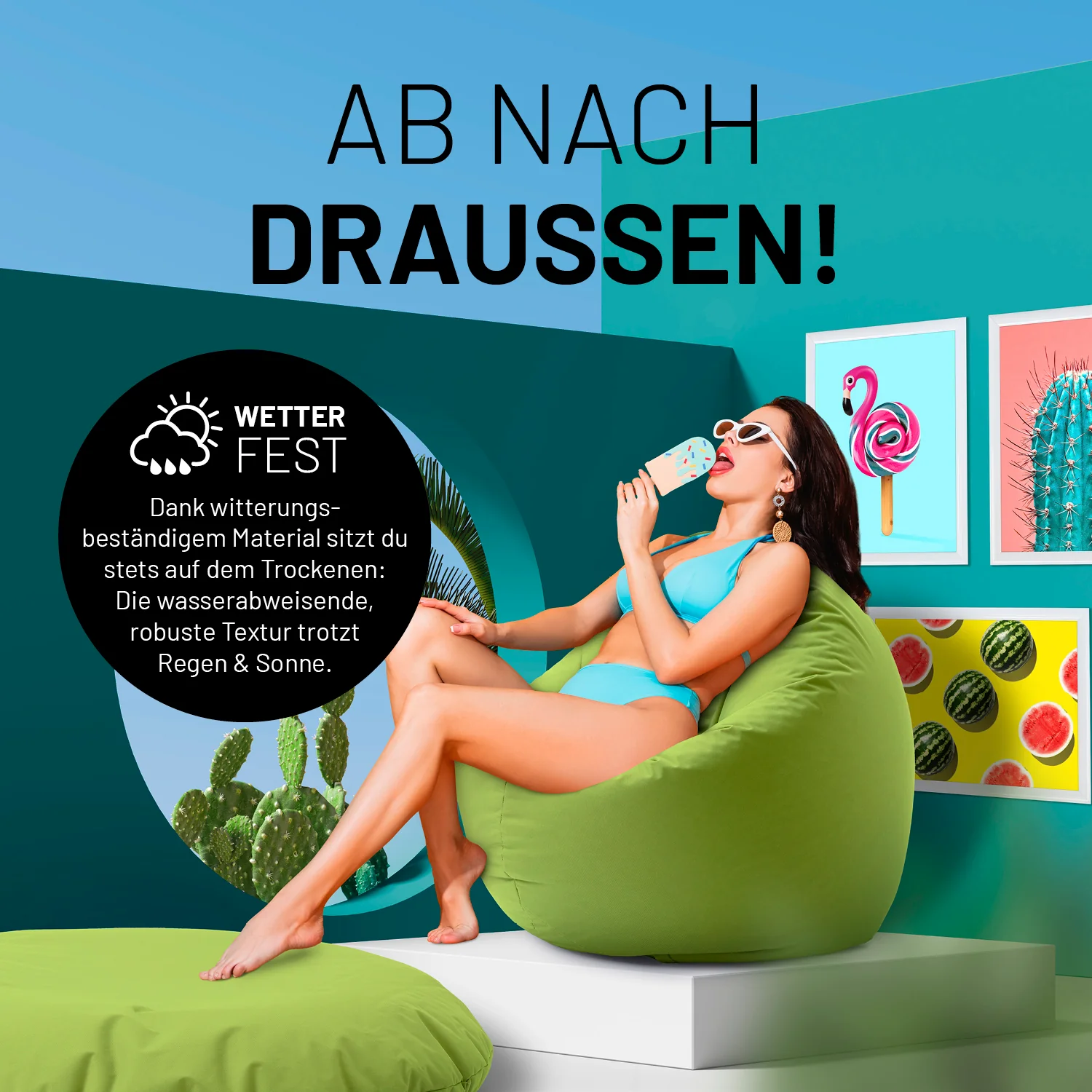Sitzsack Drops (300 L) - indoor & outdoor - Grün - Image 6