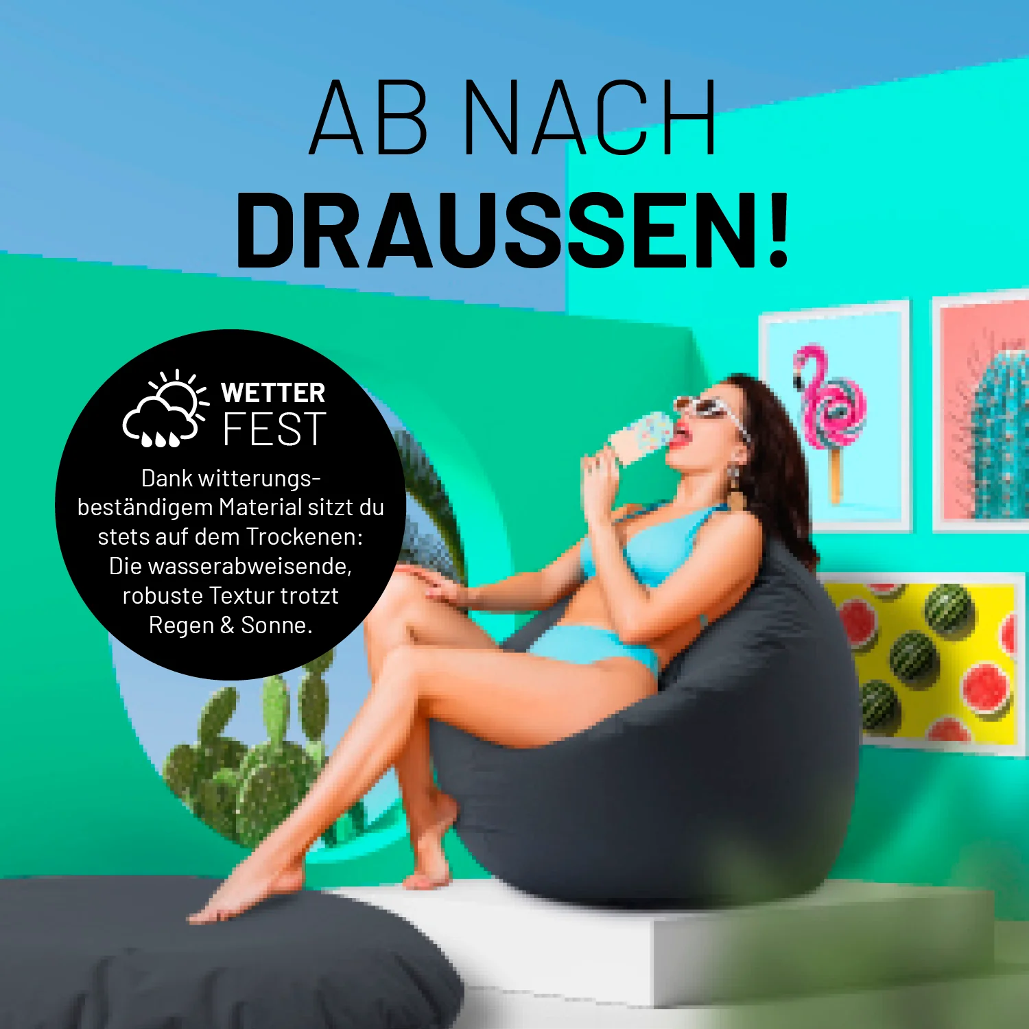 Sitzsack Drops (300 L) - indoor & outdoor - Stahlgrau - Image 6