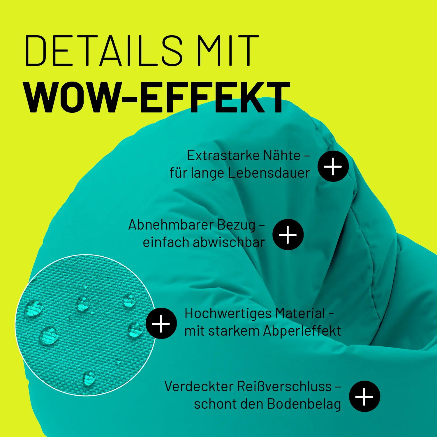 Sitzsack Drops (300 L) - indoor & outdoor - Türkis - Image 5
