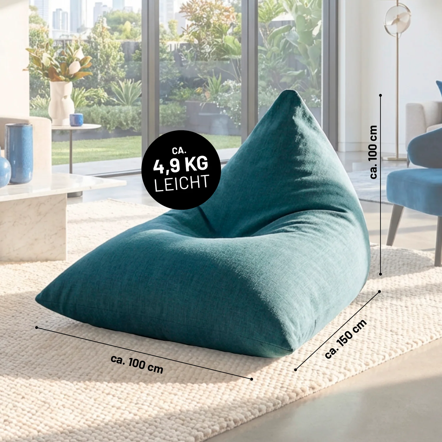 Sitzsack Interior Line (370 L) - indoor - Aqua - Image 3