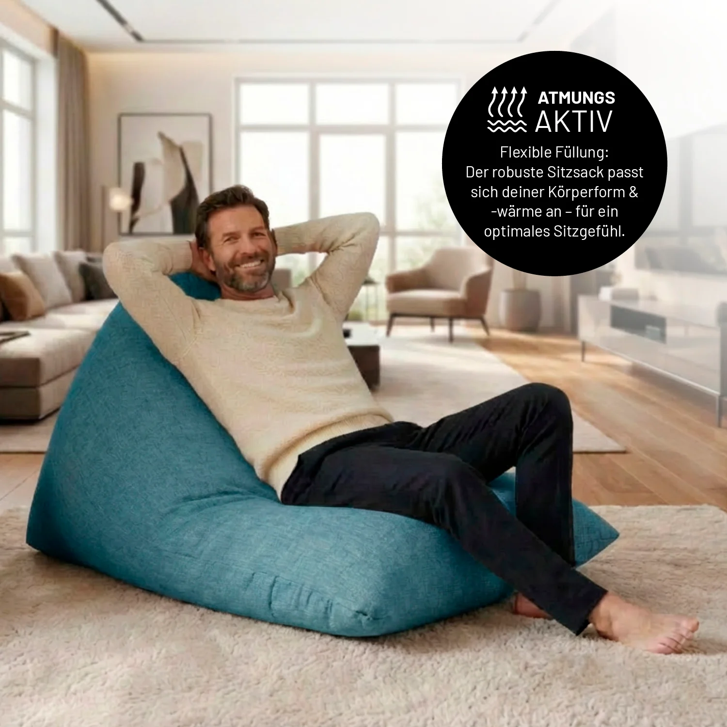 Sitzsack Interior Line (370 L) - indoor - Aqua - Image 7