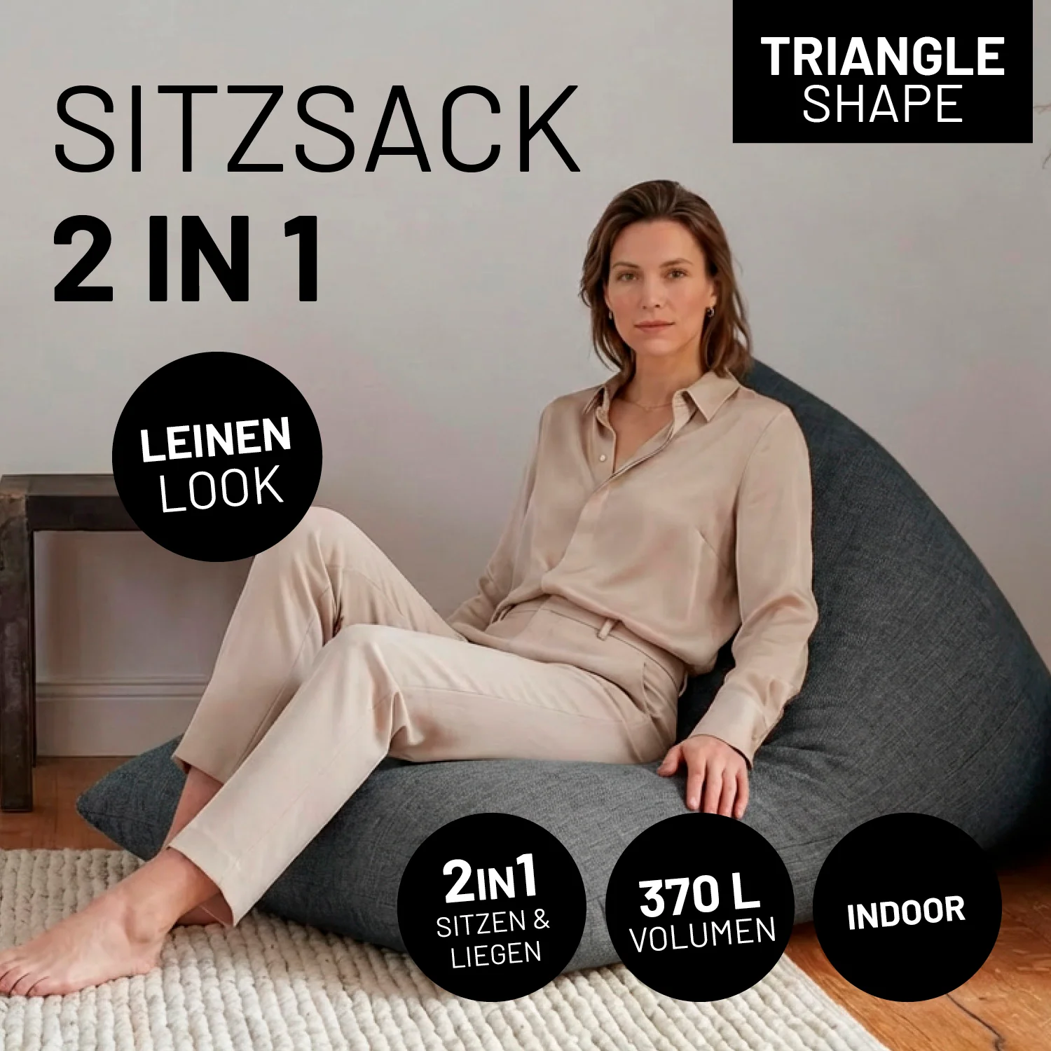 Sitzsack Interior Line (370 L) - indoor - Dunkelgrau - Image 2