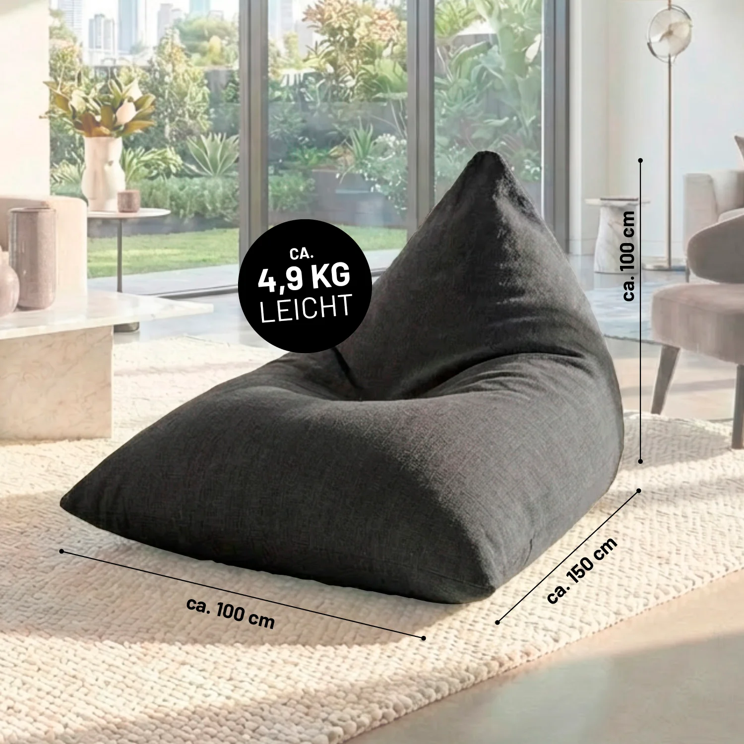 Sitzsack Interior Line (370 L) - indoor - Dunkelgrau - Image 3