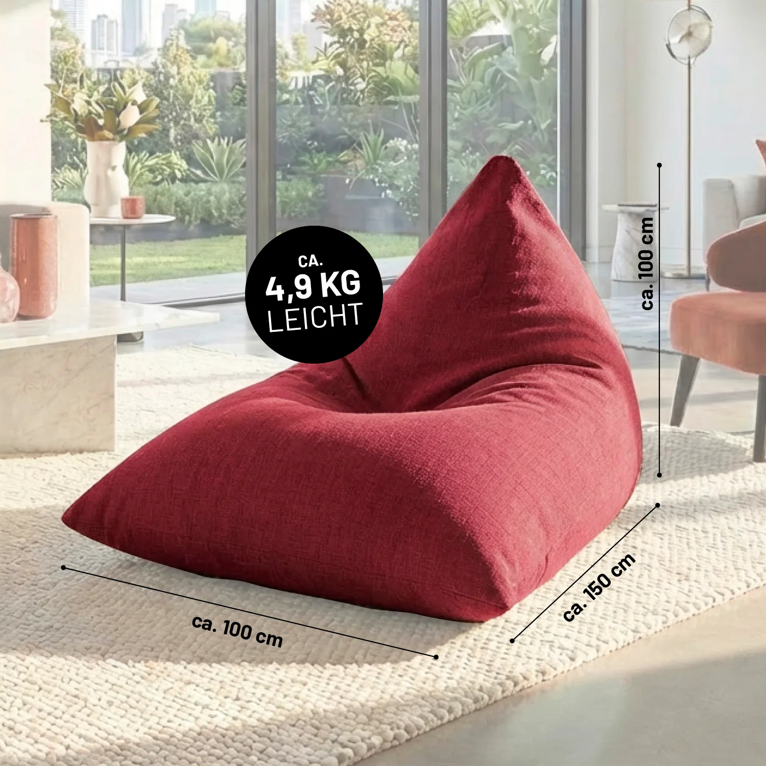 Sitzsack Interior Line (370 L) - indoor - Rot - Image 3