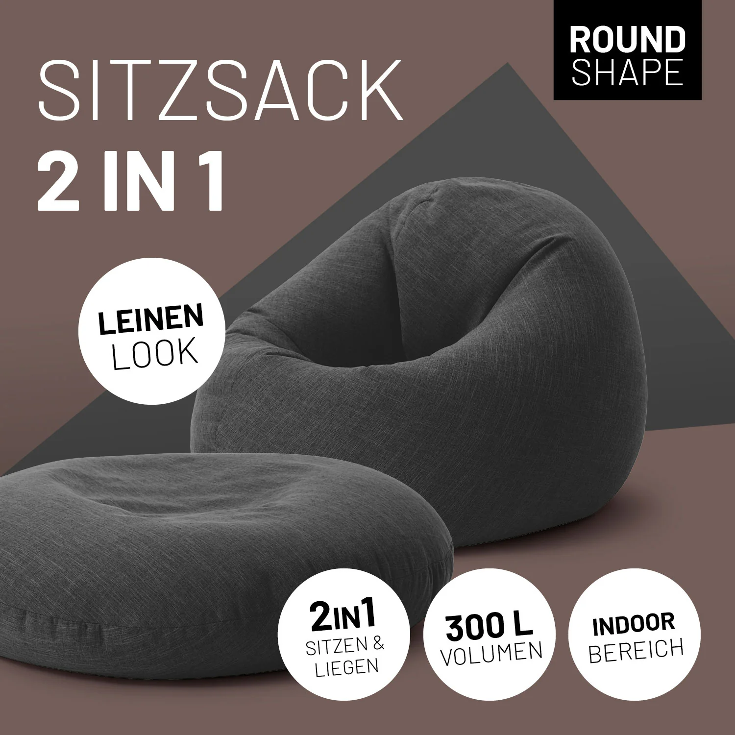 Sitzsack Interior Line (300 L) - indoor - Dunkelgrau - Image 2