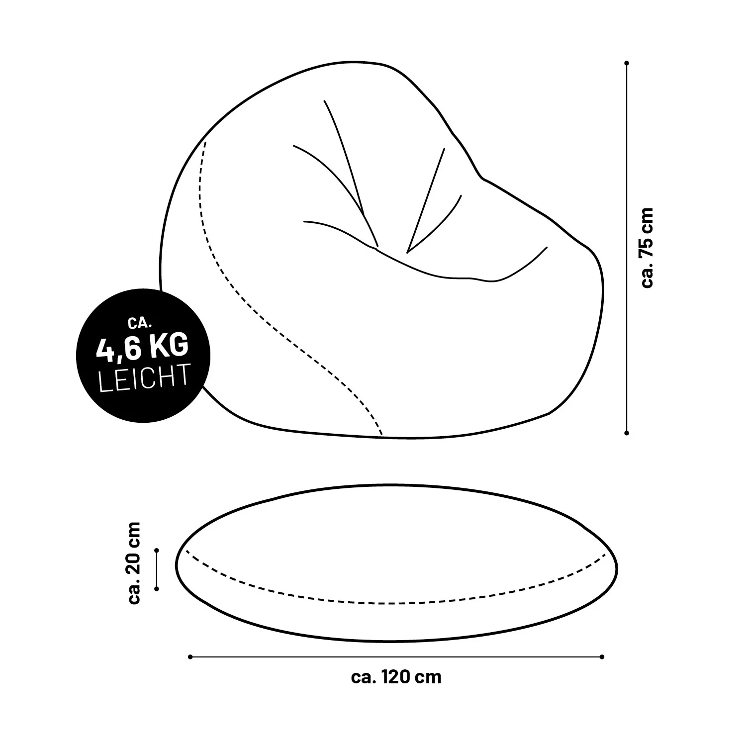 Sitzsack Interior Line (300 L) - indoor - Dunkelgrau - Image 9