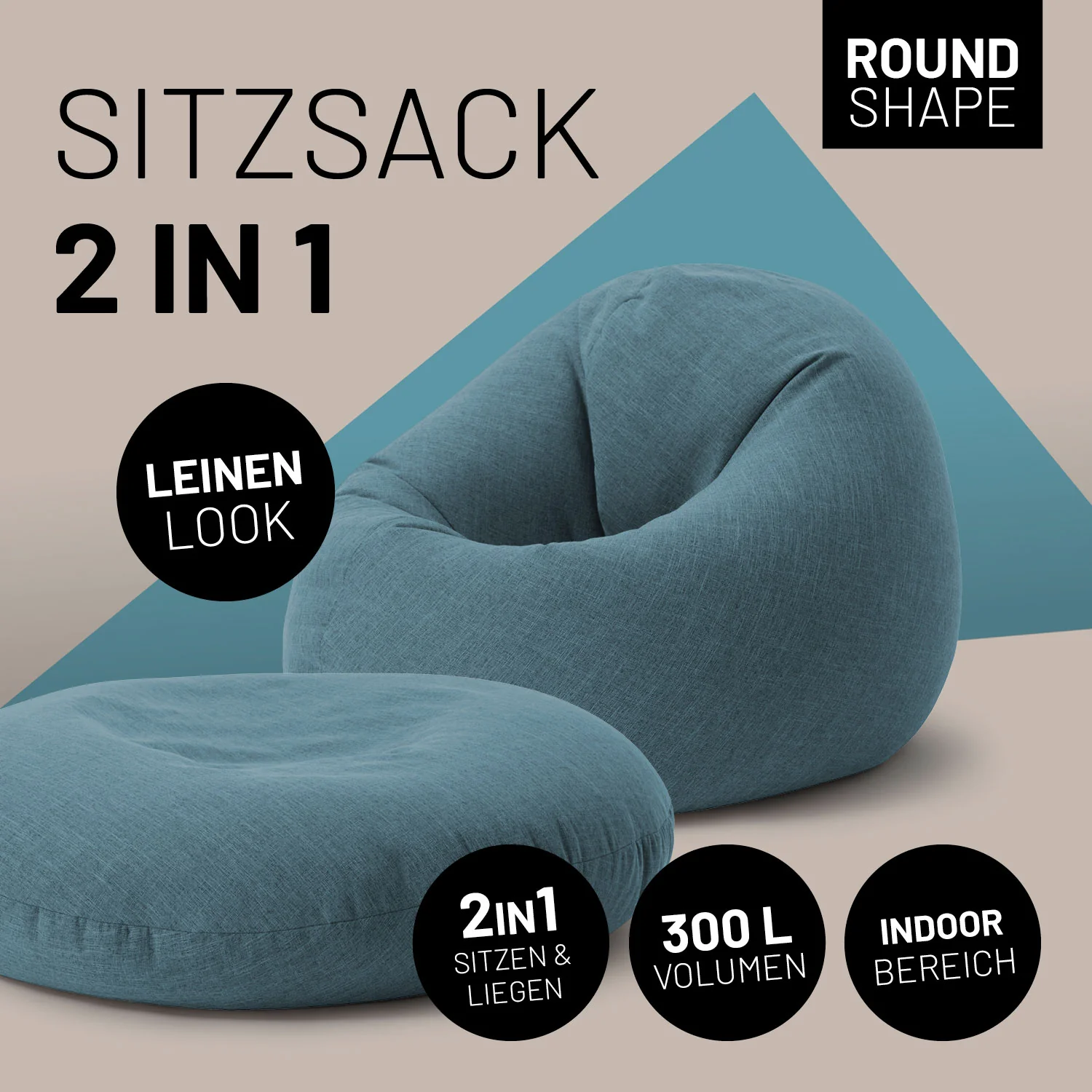 Sitzsack Interior Line (300 L) - indoor - Aquamarin - Image 2
