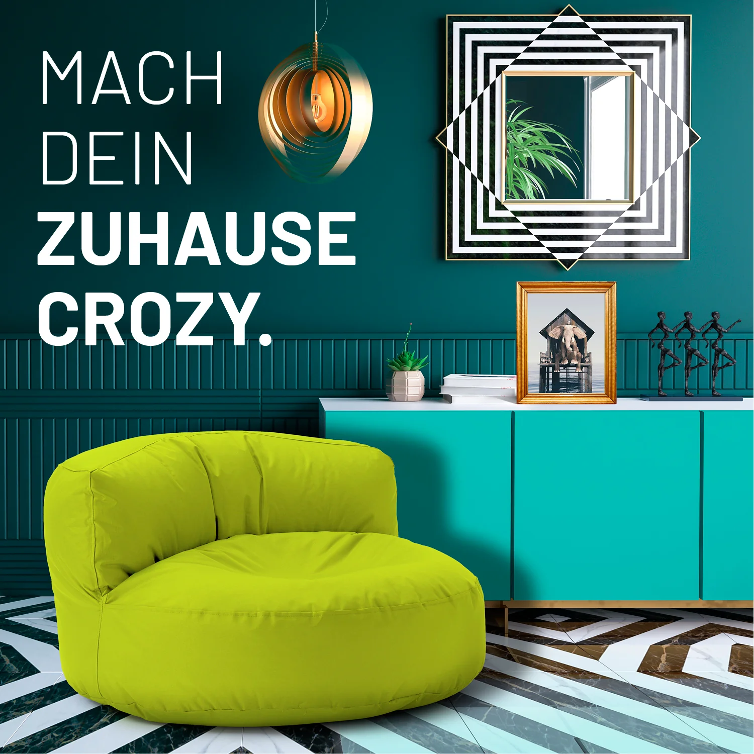 Sitzsack Lounge (320 L) - indoor & outdoor - Apfelgrün - Image 3