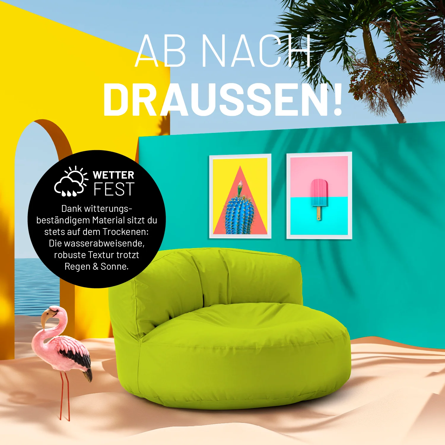 Sitzsack Lounge (320 L) - indoor & outdoor - Apfelgrün - Image 6