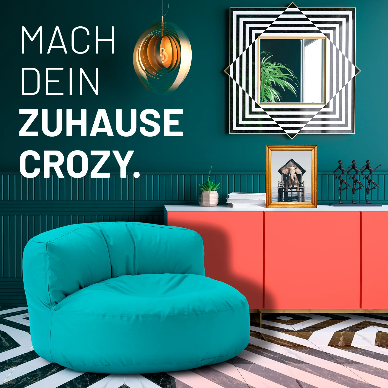 Sitzsack Lounge (320 L) - indoor & outdoor - Aquamarin - Image 3