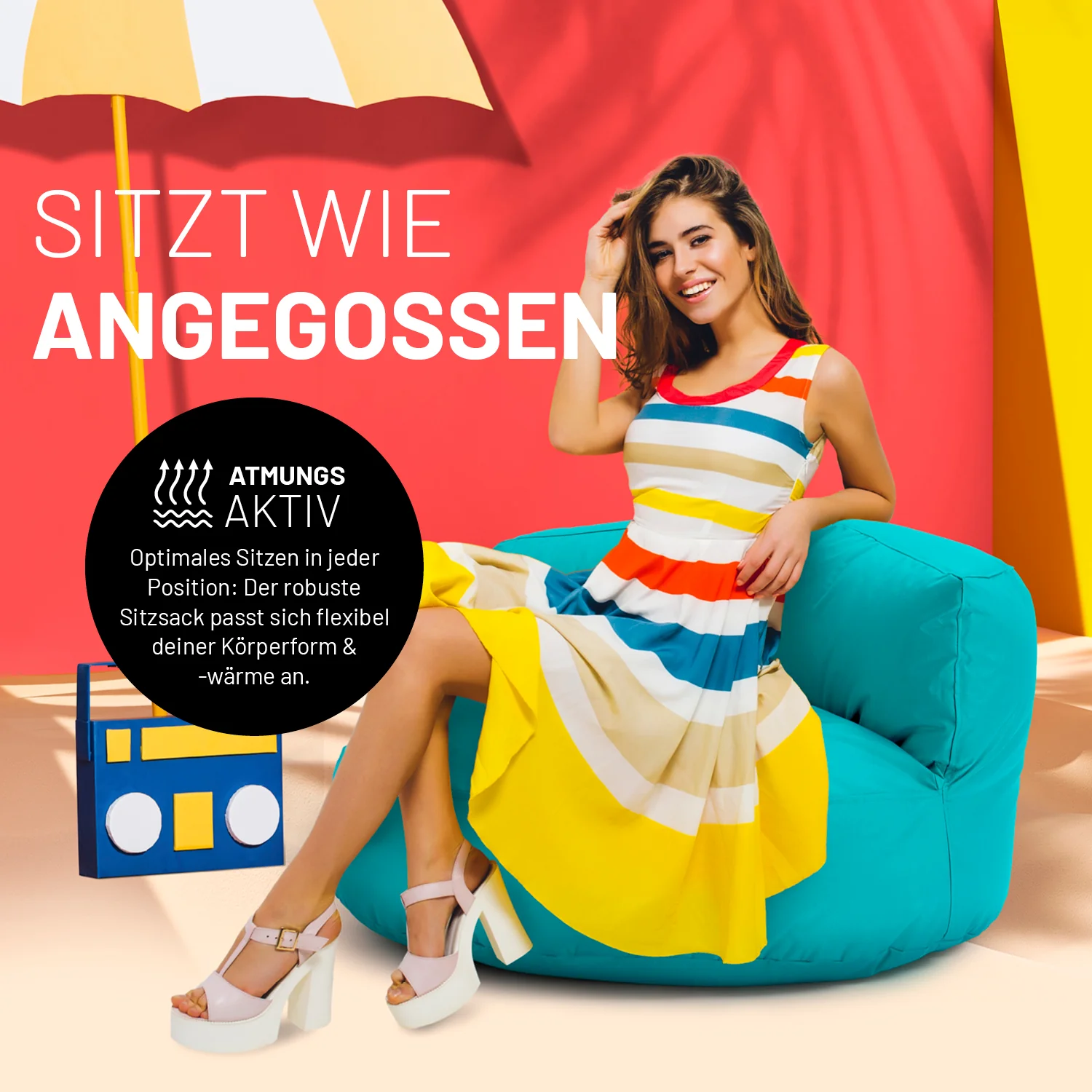 Sitzsack Lounge (320 L) - indoor & outdoor - Aquamarin - Image 7