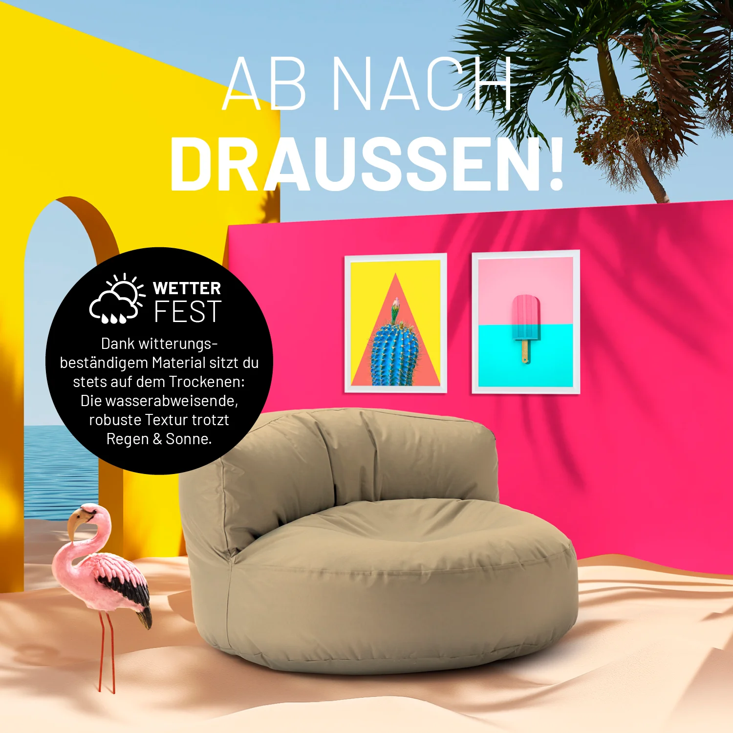 Sitzsack Lounge (320 L) - indoor & outdoor - Beige - Image 6