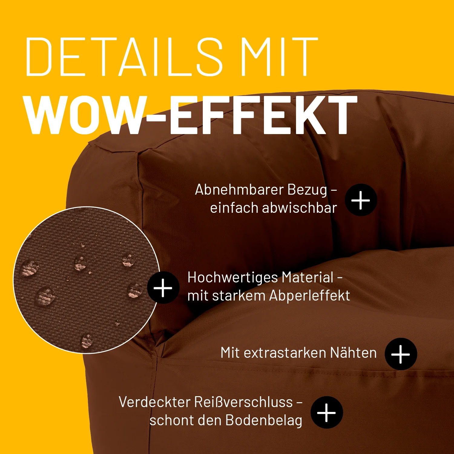 Sitzsack Lounge (320 L) - indoor & outdoor - Braun - Image 5