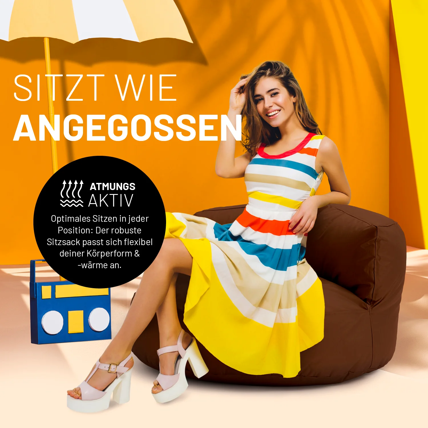 Sitzsack Lounge (320 L) - indoor & outdoor - Braun - Image 7