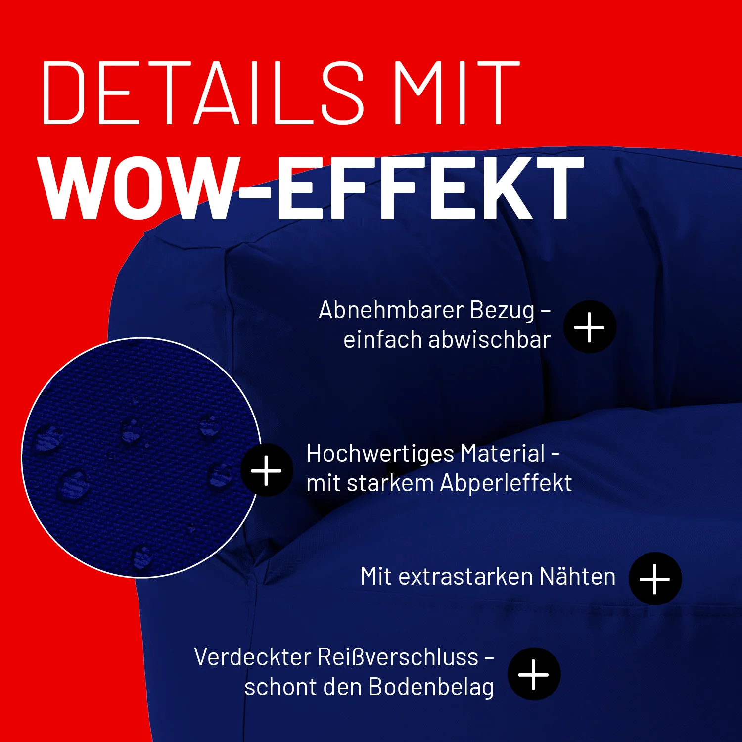 Sitzsack Lounge (320 L) - indoor & outdoor - Dunkelblau - Image 5
