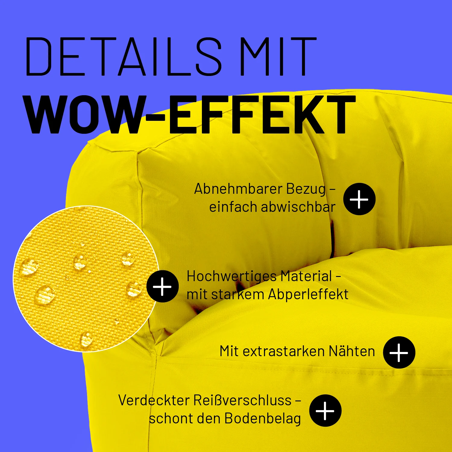 Sitzsack Lounge (320 L) - indoor & outdoor - Gelb - Image 5