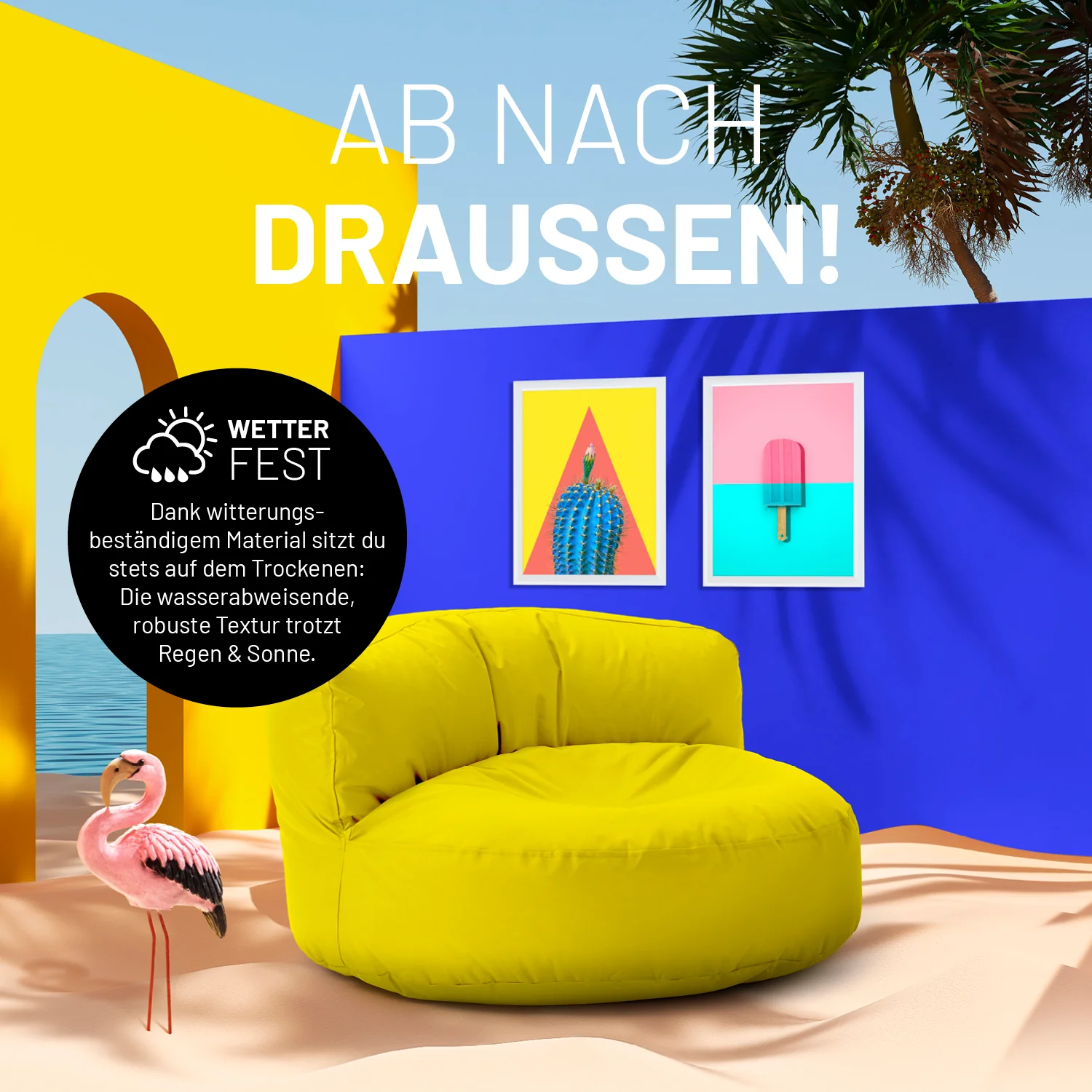 Sitzsack Lounge (320 L) - indoor & outdoor - Gelb - Image 6