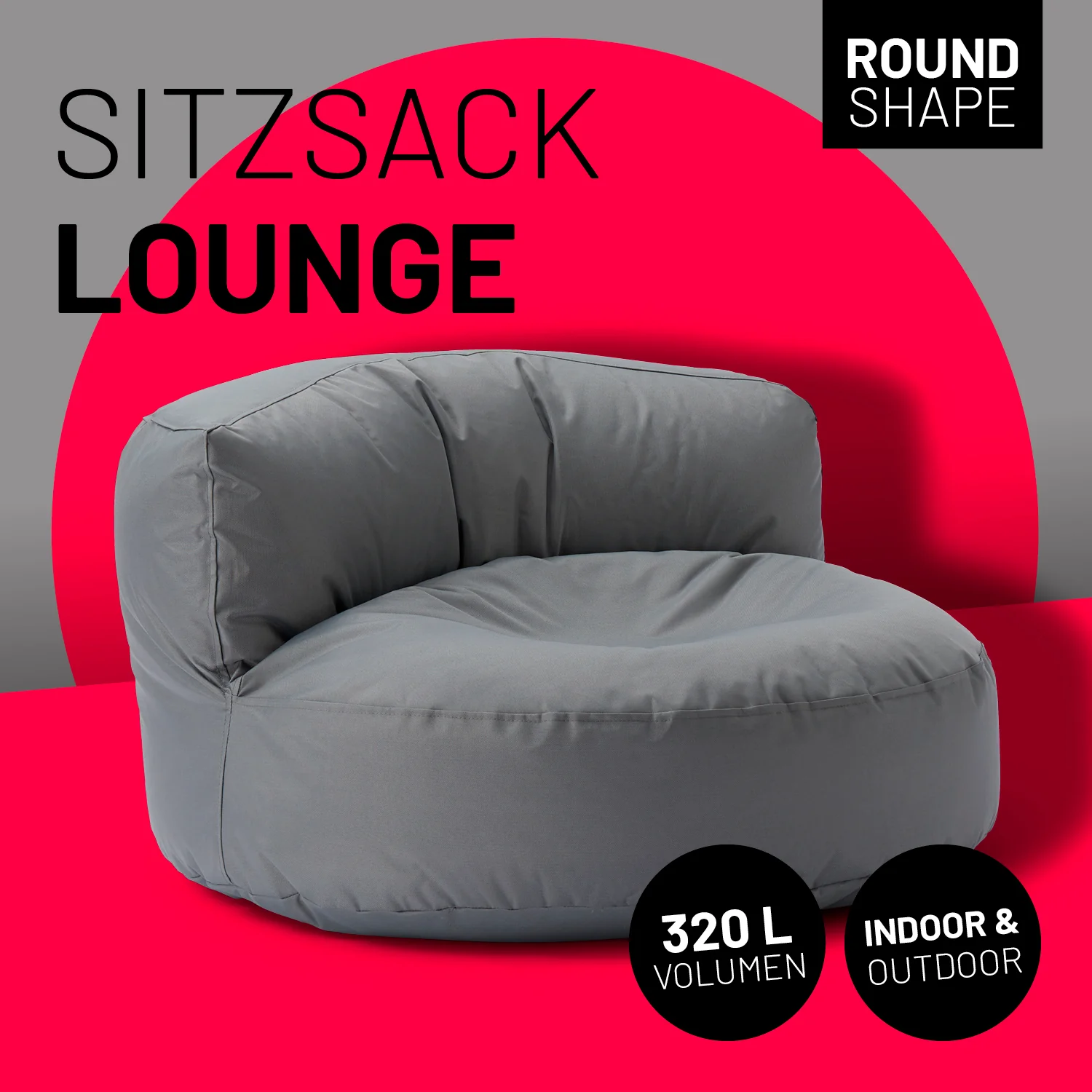 Sitzsack Lounge (320 L) - indoor & outdoor - Grau - Image 2