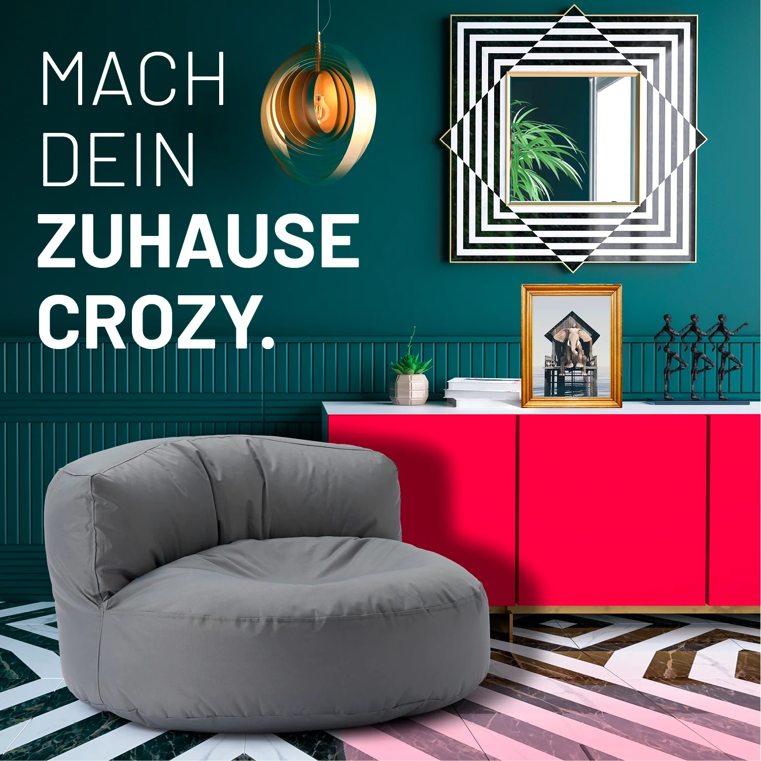 Sitzsack Lounge (320 L) - indoor & outdoor - Grau - Image 3