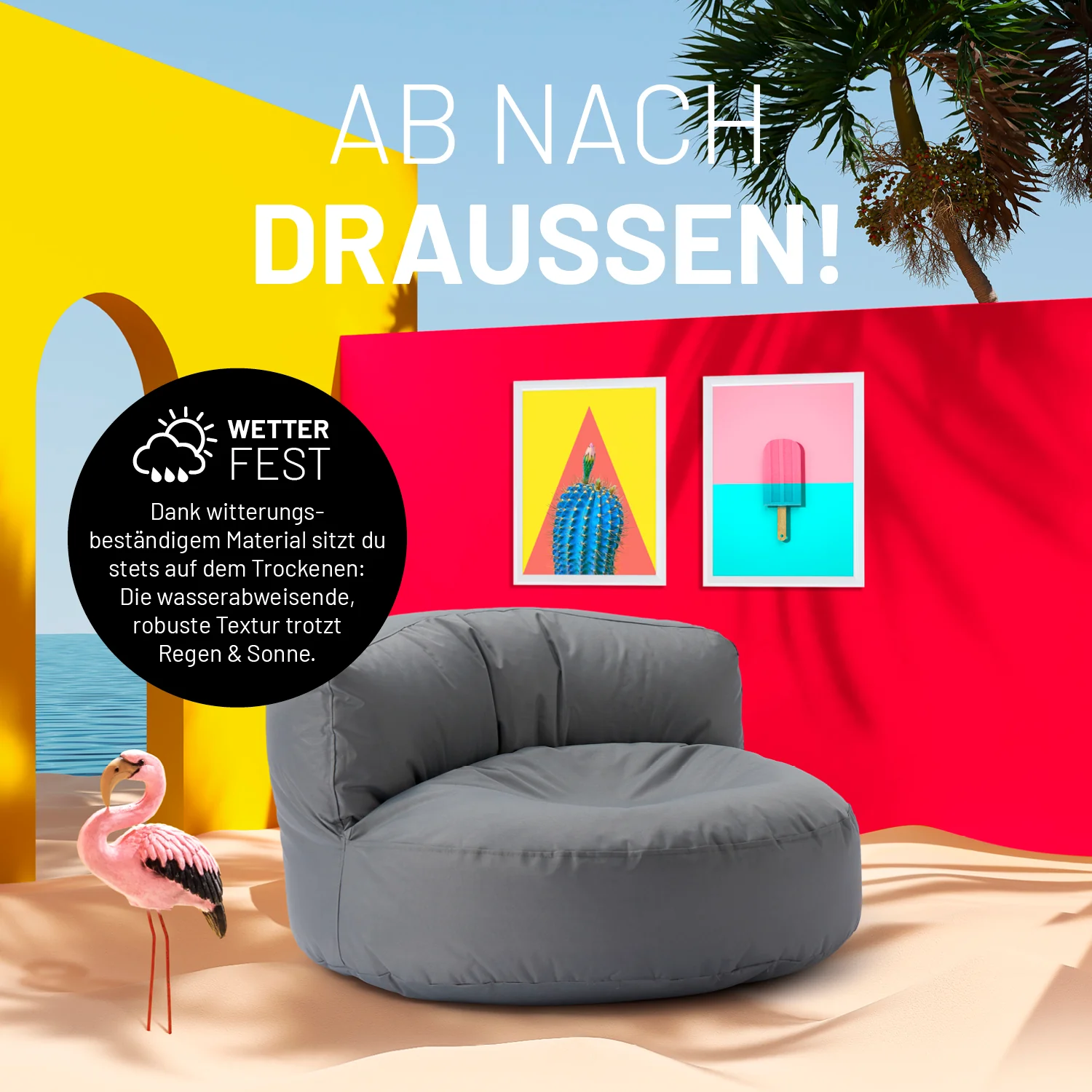 Sitzsack Lounge (320 L) - indoor & outdoor - Grau - Image 6