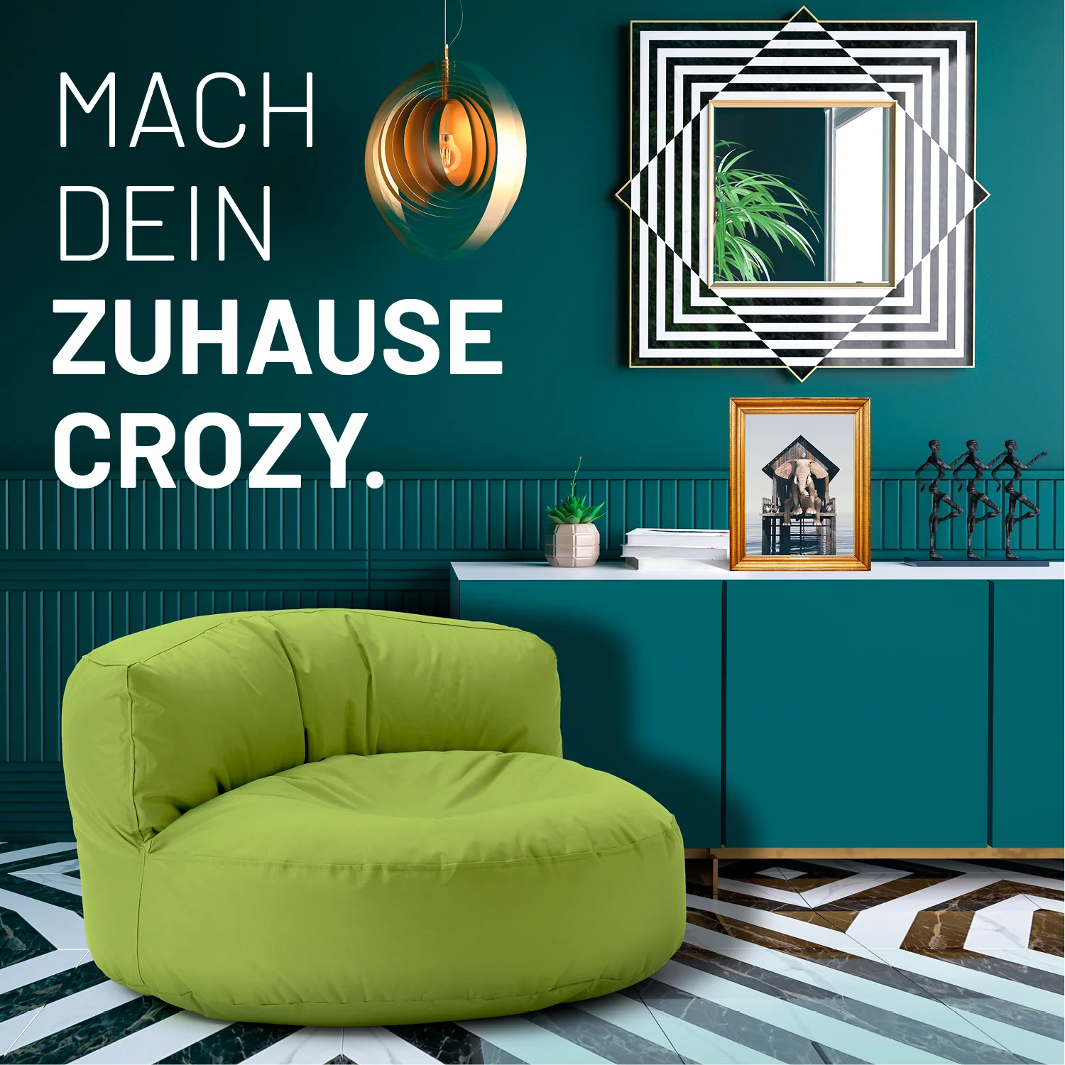Sitzsack Lounge (320 L) - indoor & outdoor - Grün - Image 3