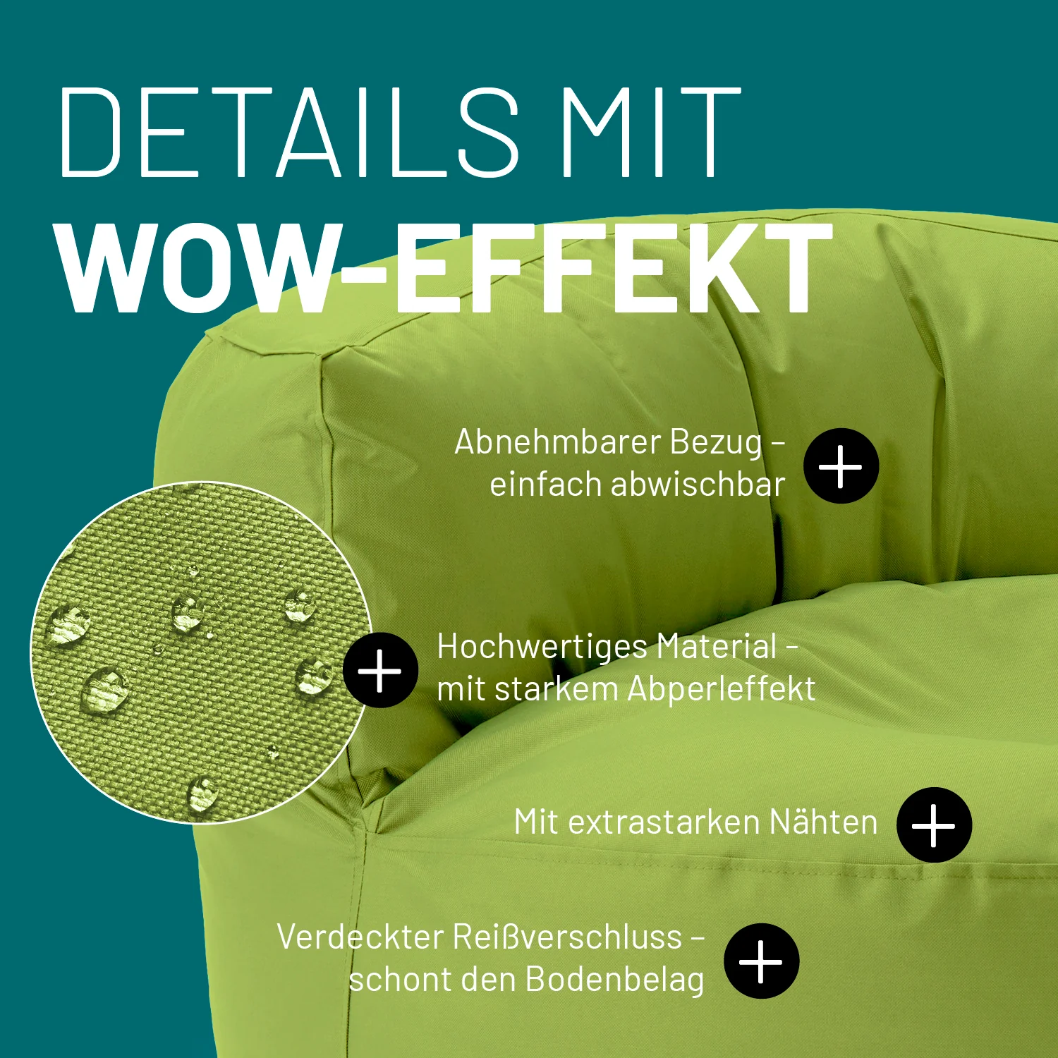 Sitzsack Lounge (320 L) - indoor & outdoor - Grün - Image 5